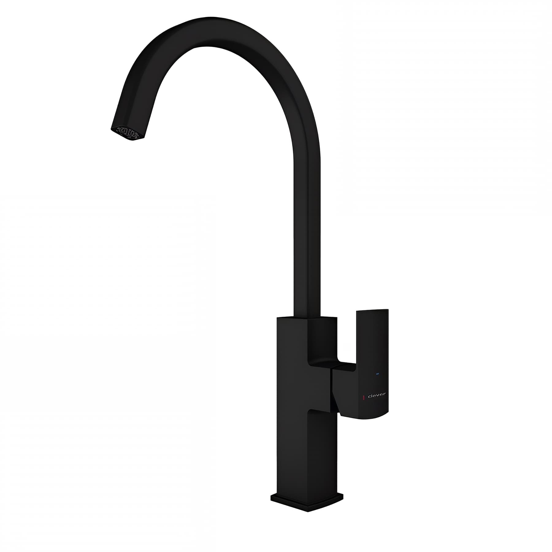 Mitigeur évier CLEVER Gamme PRO modèle ALPINA couleur MATT BLACK OVAL