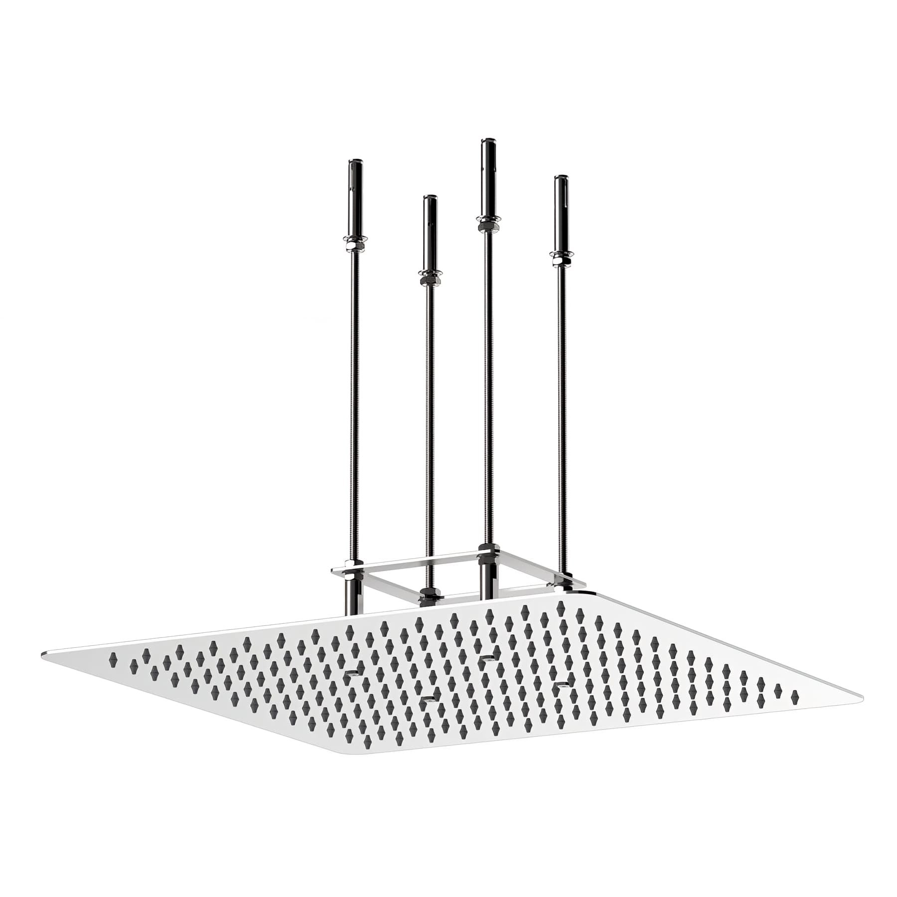 Pomme de douche CLEVER Gamme PRO INOX encastré 500X500 modèle NIAGARA