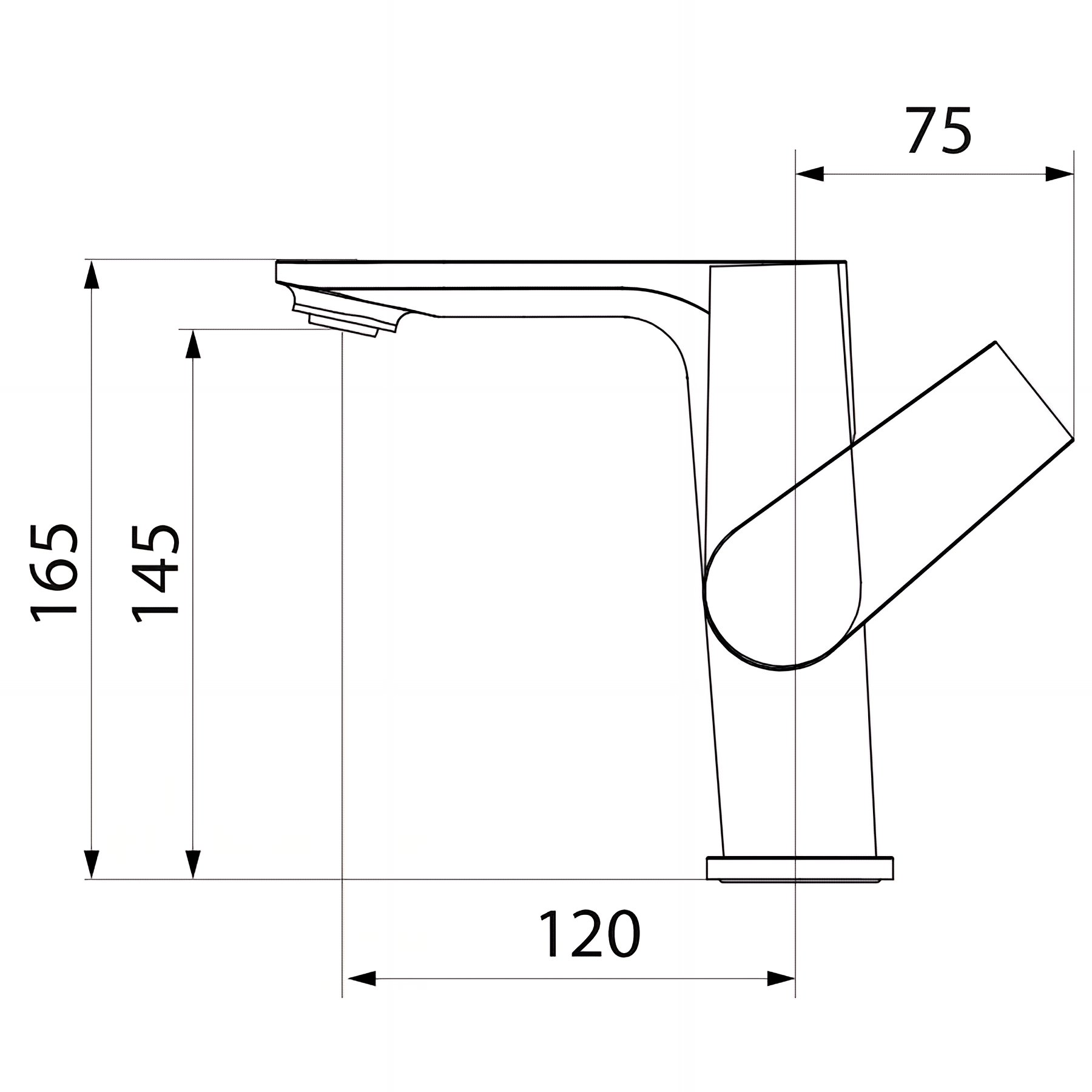 Mitigeur lavabo CLEVER Gamme PRO 150 débit éco 5L mn modèle AGORA XTREME couleur noir mat