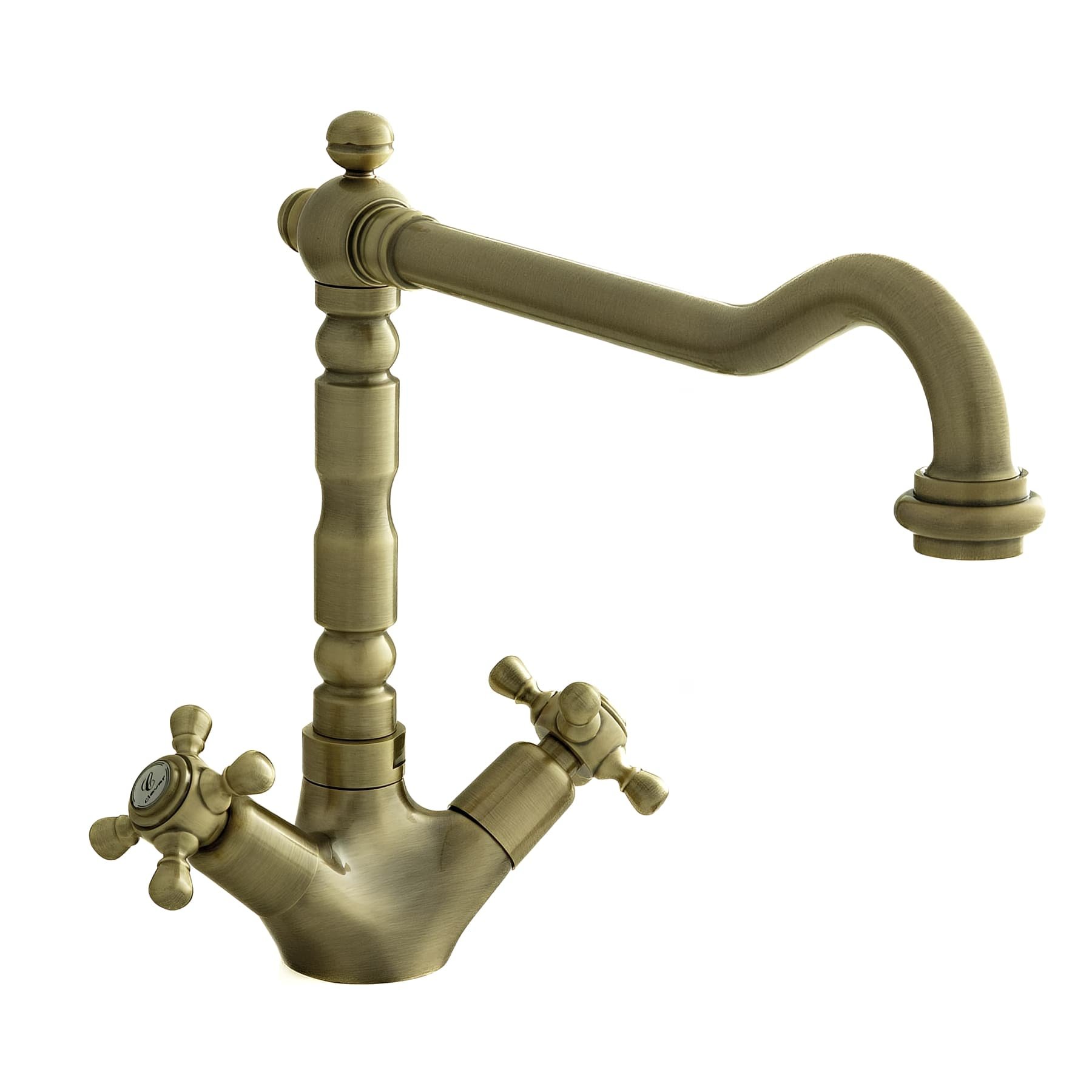 Mélangeur évier CLEVER Gamme PRO CLASSIC débit éco 5L mn modèle WITH2 ANTIGONA couleur BRONZE