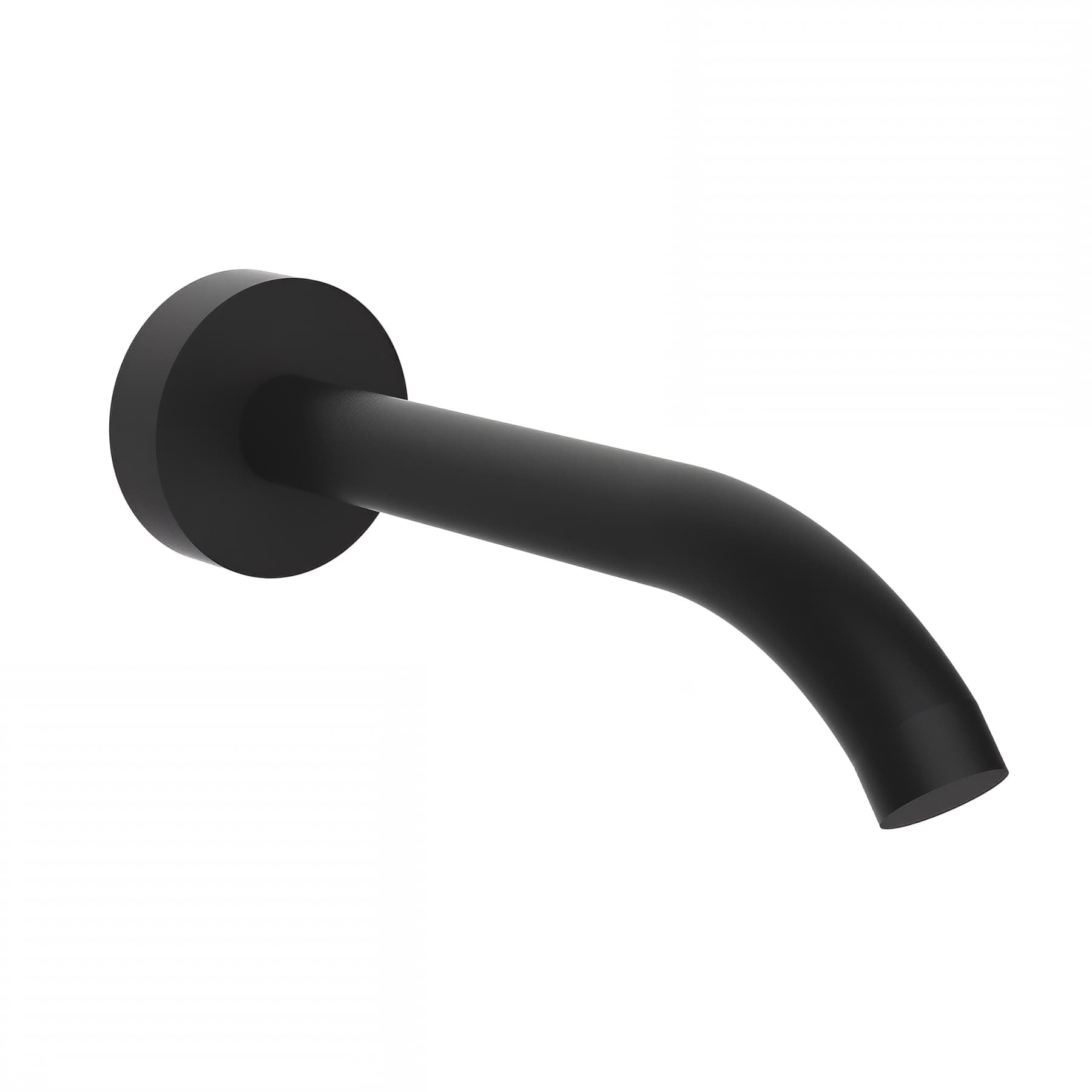 Bec baignoire CLEVER Gamme PRO mural laiton couleur noir mat 185mm modèle CAIMAN URBAN