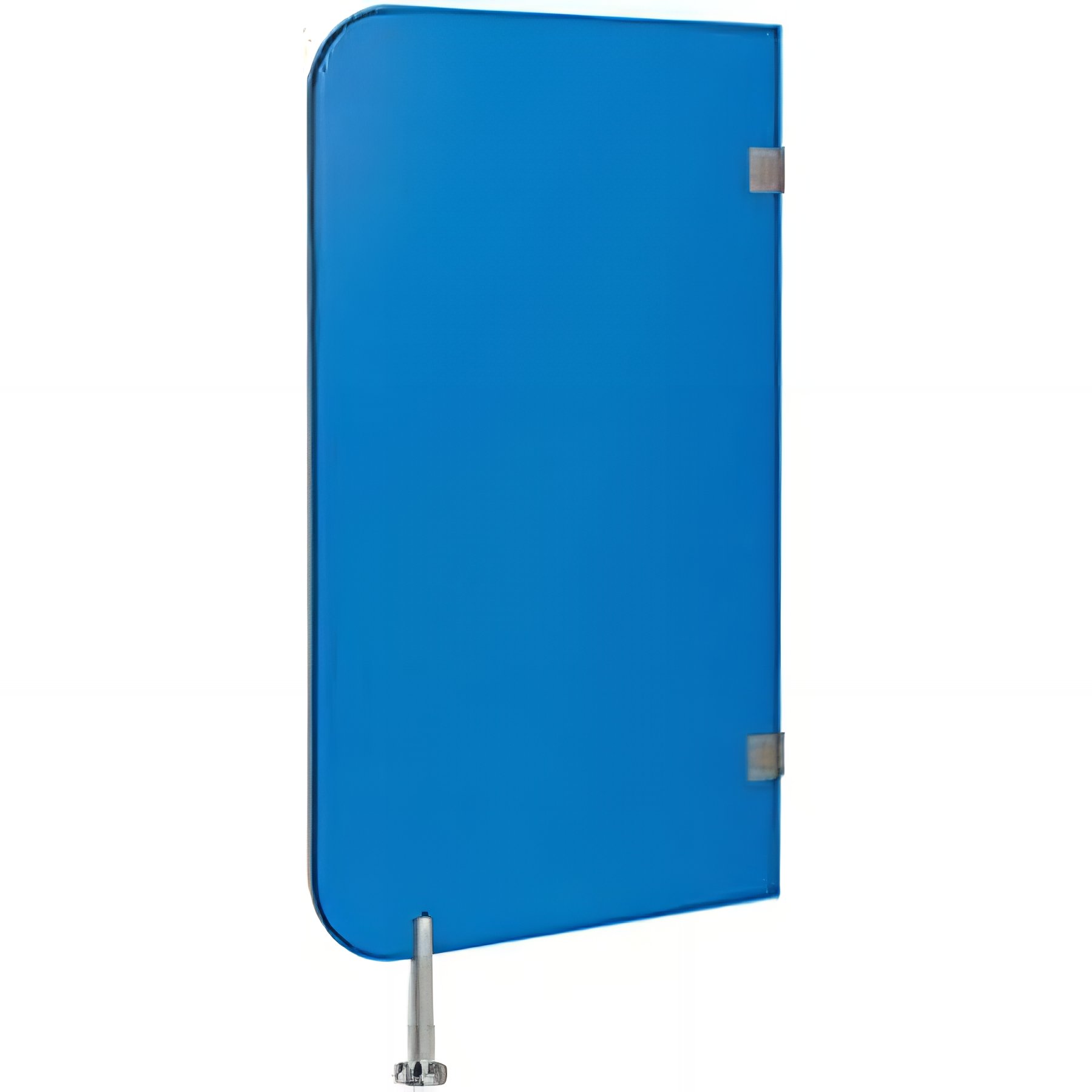 Cloison de séparation de sanitaires pour enfant SANINDUSA WC kids couleur bleu livré avec fixation murale et pied de fixation au sol