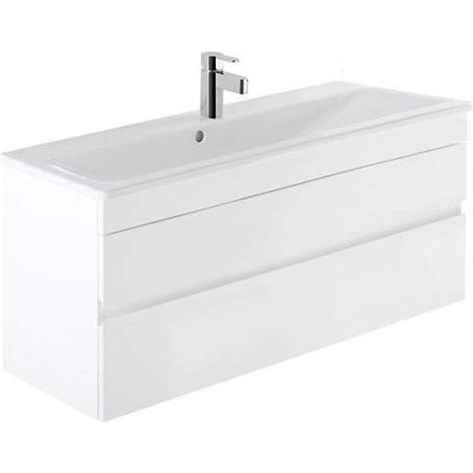 Meuble salle de bains Look pour Vasque 103x36 avec 2 tiroirs Look couleur gris   