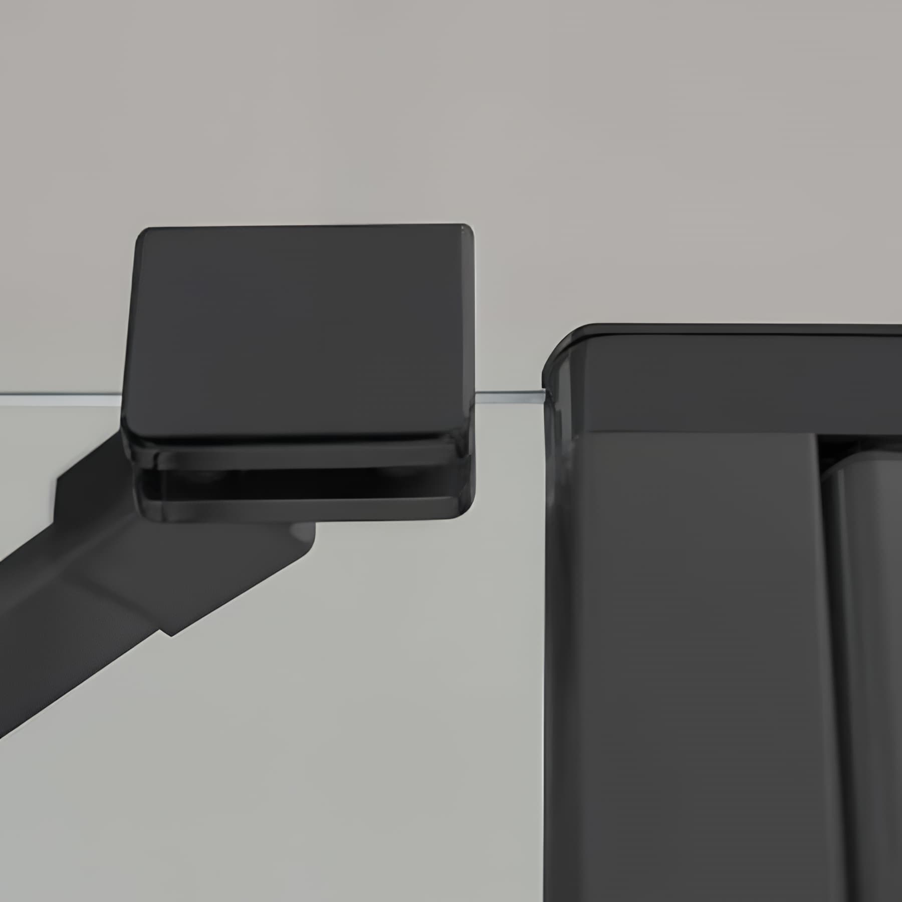 Paroi de douche pivotante largeur 90cm hauteur 200 cm profilé noir verre clair clean