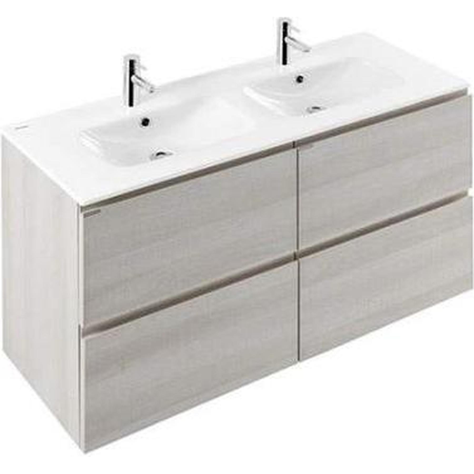 Meuble salle de bains Area 120 avec 4 tiroirs couleur beige texture    