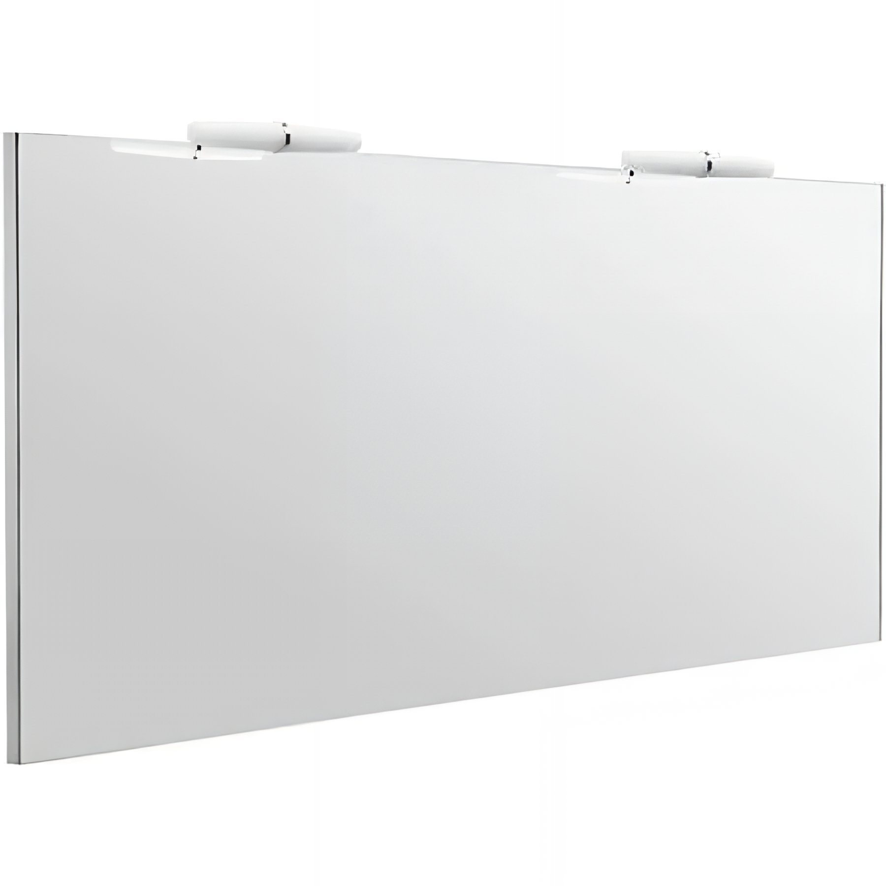 Miroir mural 120x80 support mélaminé 16mm finition alu éclairage 2 LED 6W température lumière 4000K SANINDUSA Area 