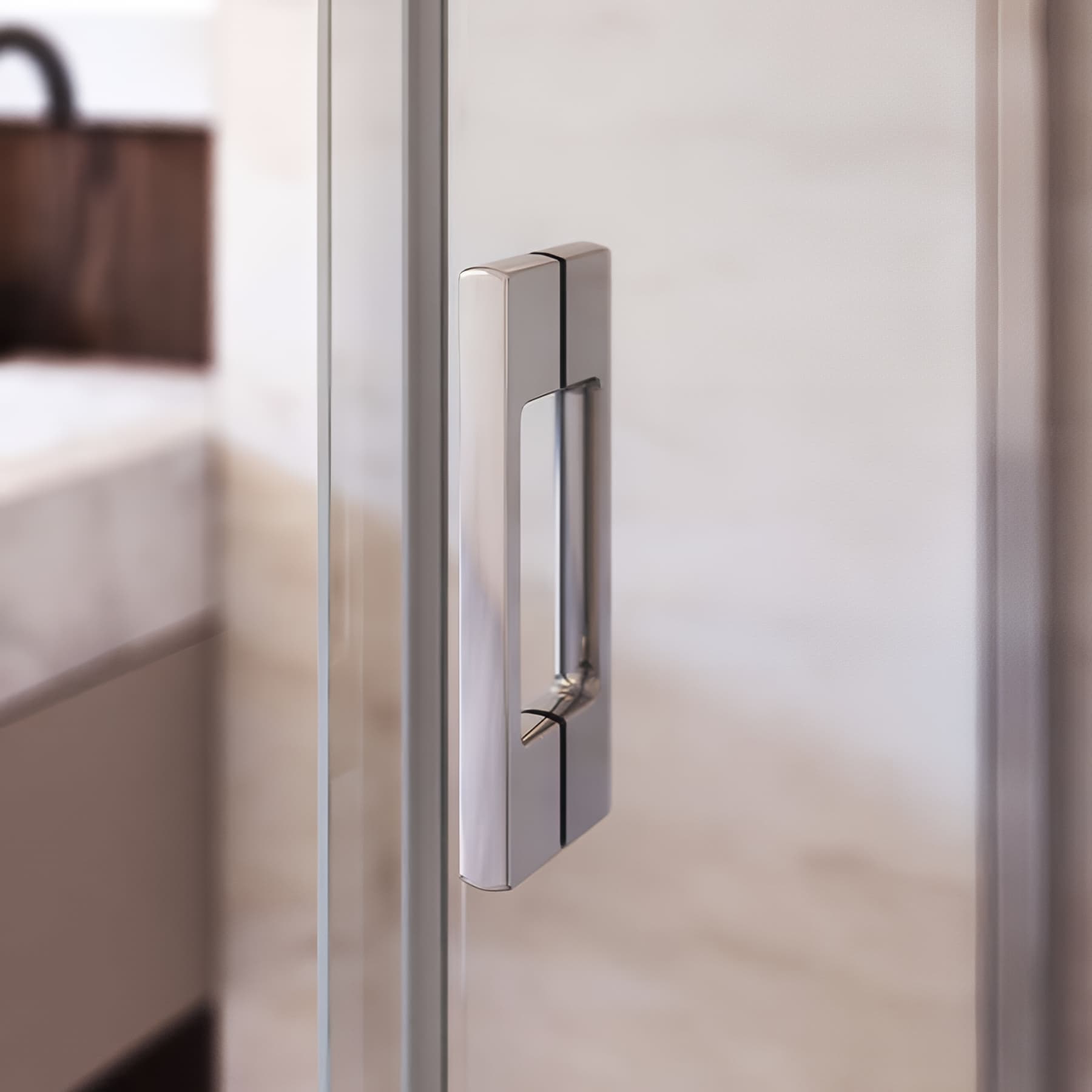 Paroi de douche coulissante largeur 150 cm hauteur 205 cm profilé argent poli verre clair clean