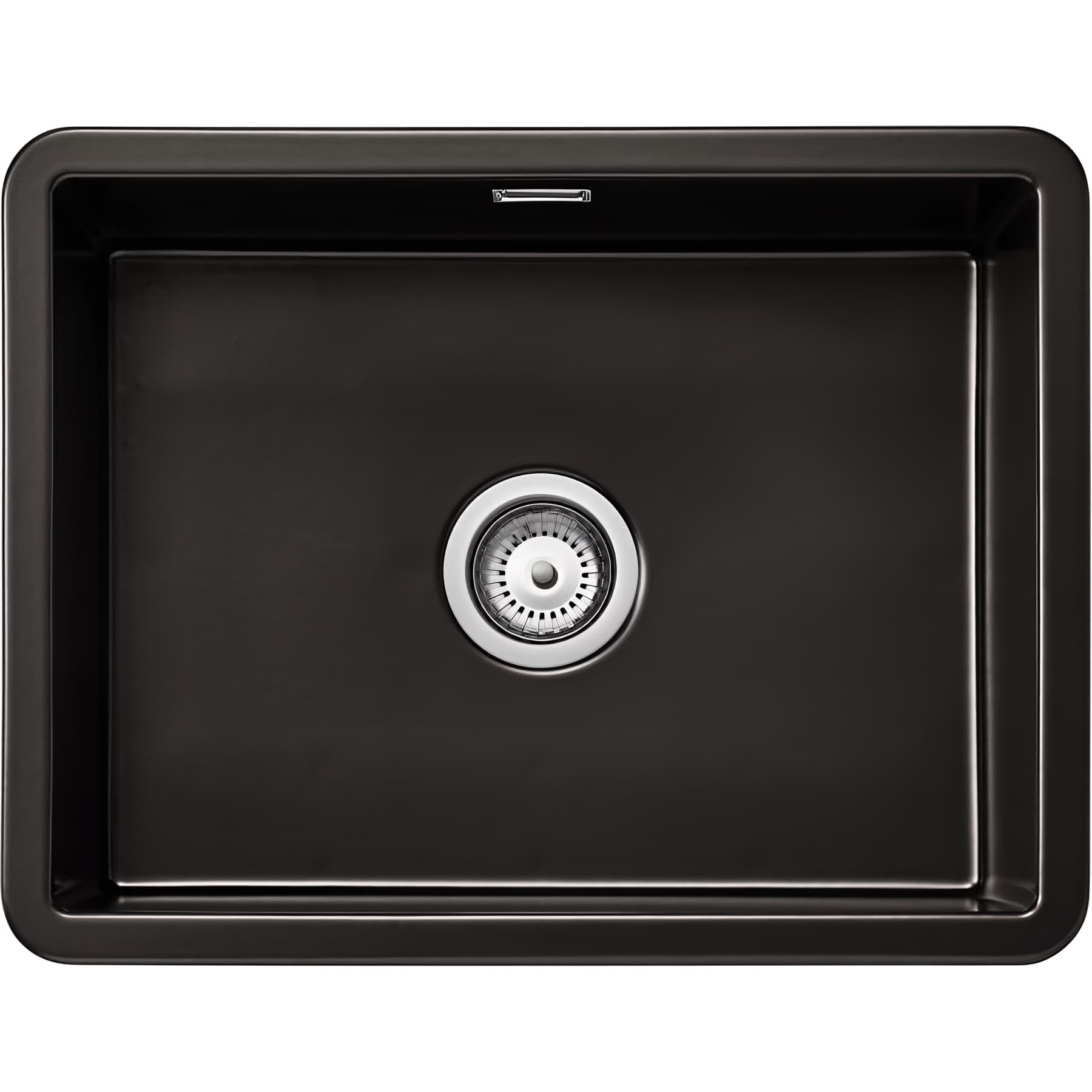 Évier 1 bac à encastrer par dessus 60x46cm hauteur 22cm grès fin tradionnel SANINDUSA Valet blanc (livré avec bonde et trop-plein)