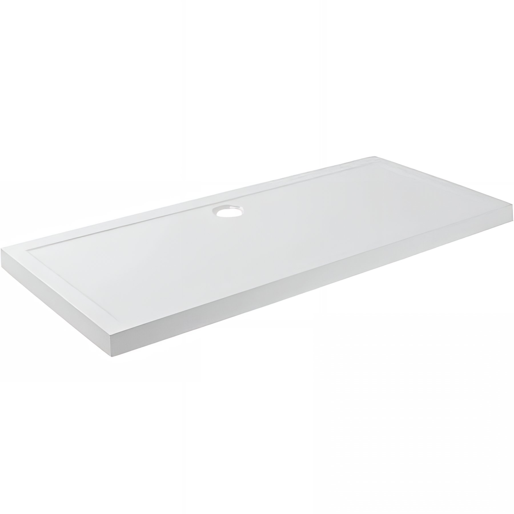 Receveur de douche à poser acrylique haute densité fond lisse SANINDUSA Open 150x70 épaisseur 7.5cm blanc   