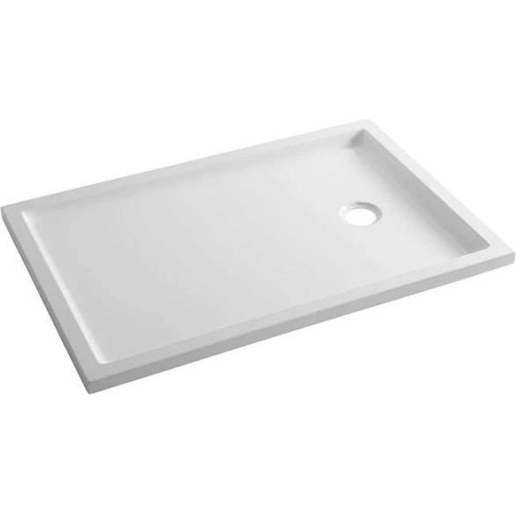 Receveur de douche acrylique Haute Densité Gamme PRO SANINDUSA Piano fond lisse 100x70 épaisseur 3.5cm couleur blanc   