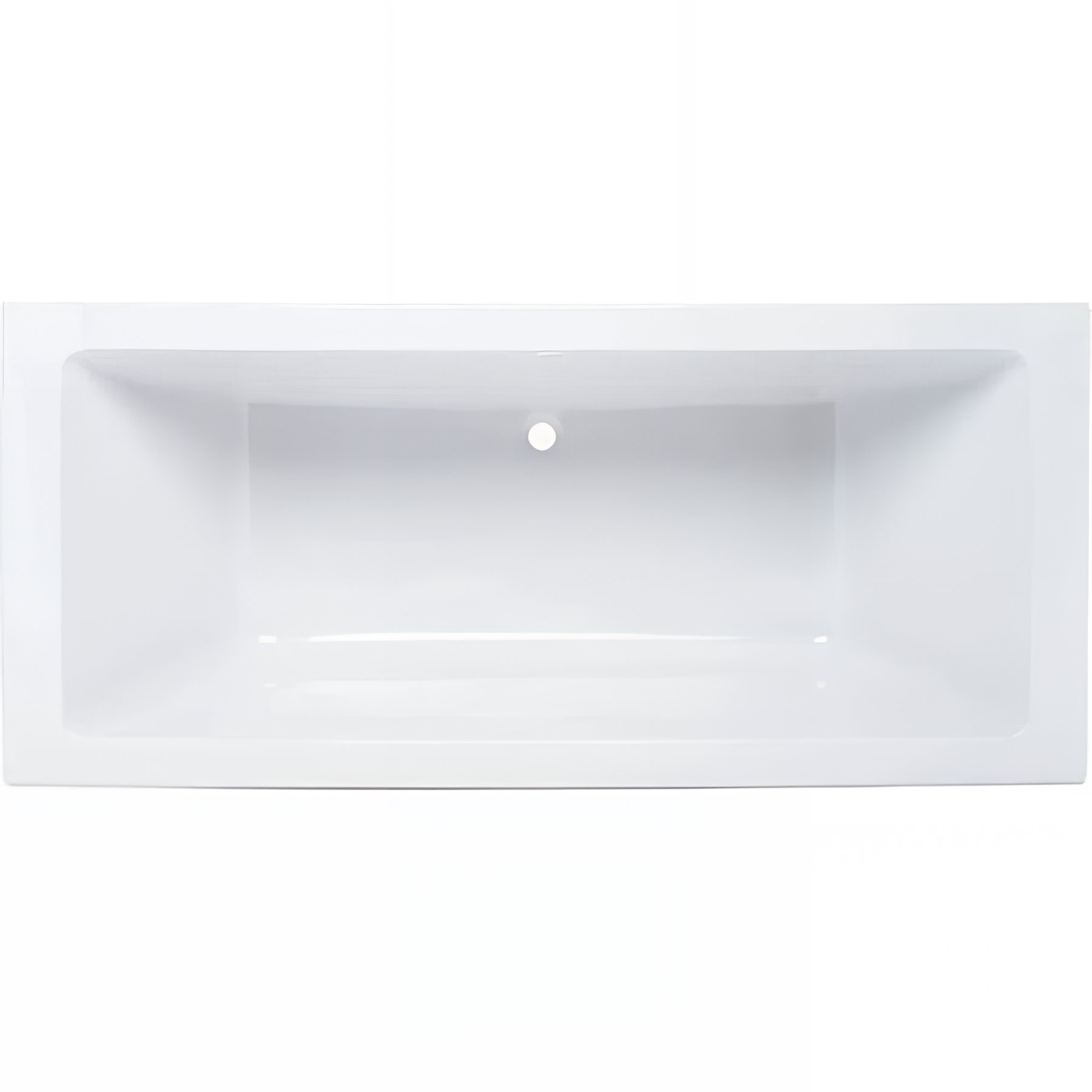 Baignoire droite acrylique haute densité SANINDUSA Plan blanche 180x80 vidage central livrée avec pieds réglables