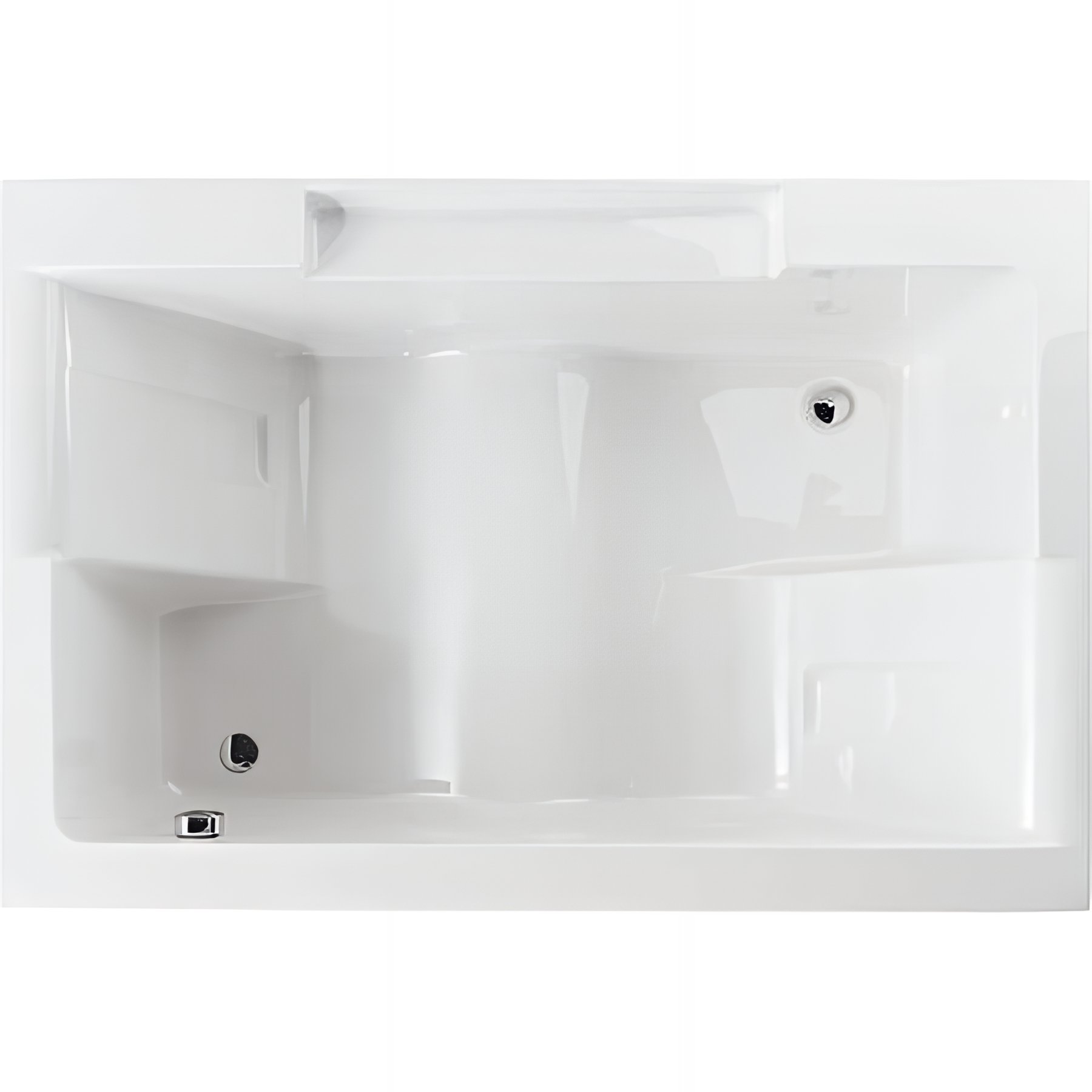 Baignoire 2 places blanche 180x120 acrylique très haute densité SANINDUSA TwoSpace (châssis et vidage non inclus)