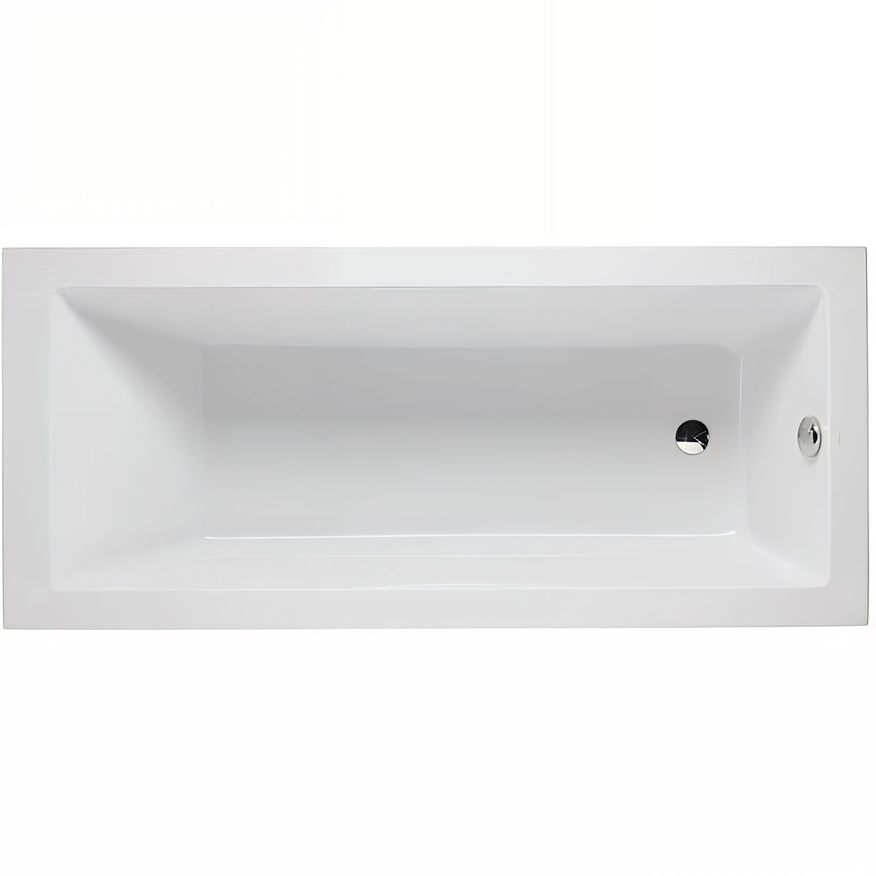 Baignoire acrylique haute densité SANINDUSA Vertice 160x70 blanche livrée avec pieds réglables (coussin et vidage non inclus)