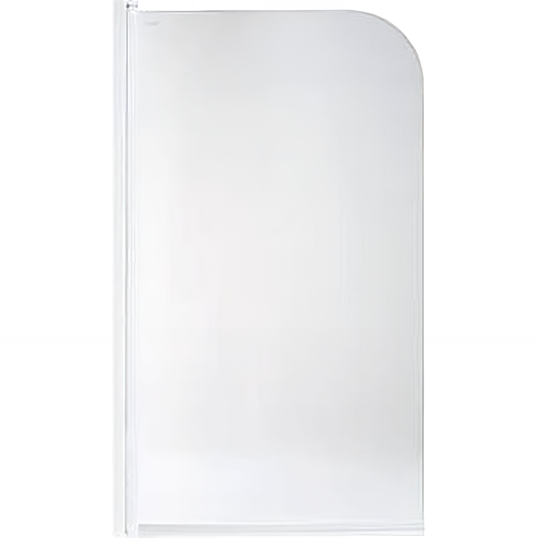 Pare-bain réversible 1 volet pivotant à 180 en verre trempé 6mm profilé alu SANINDUSA Aquarela 80x140 verre cristal profilé blanc 
