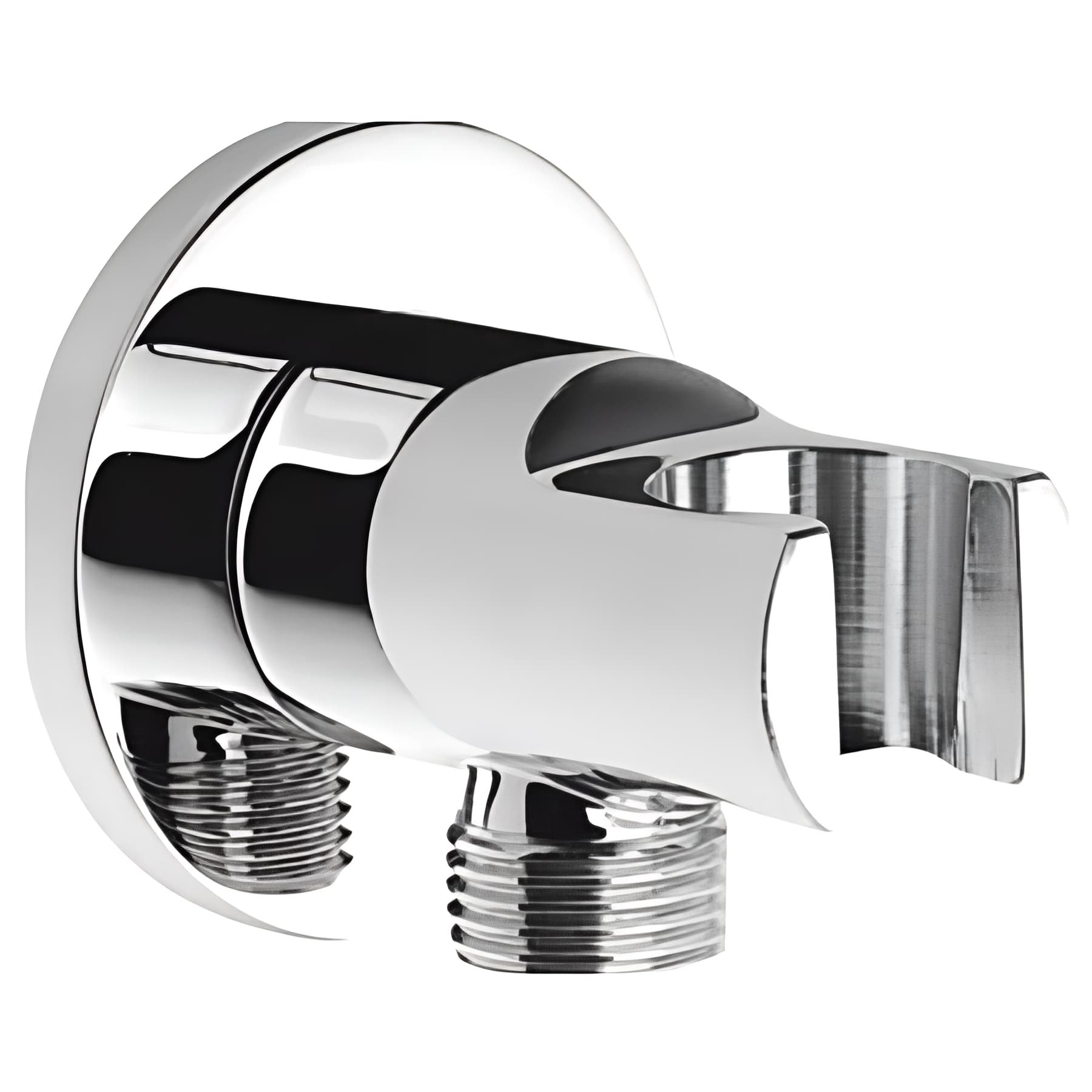 Sortie de fleXible murale laiton avec support CLEVER Gamme PRO modèle CAIMAN