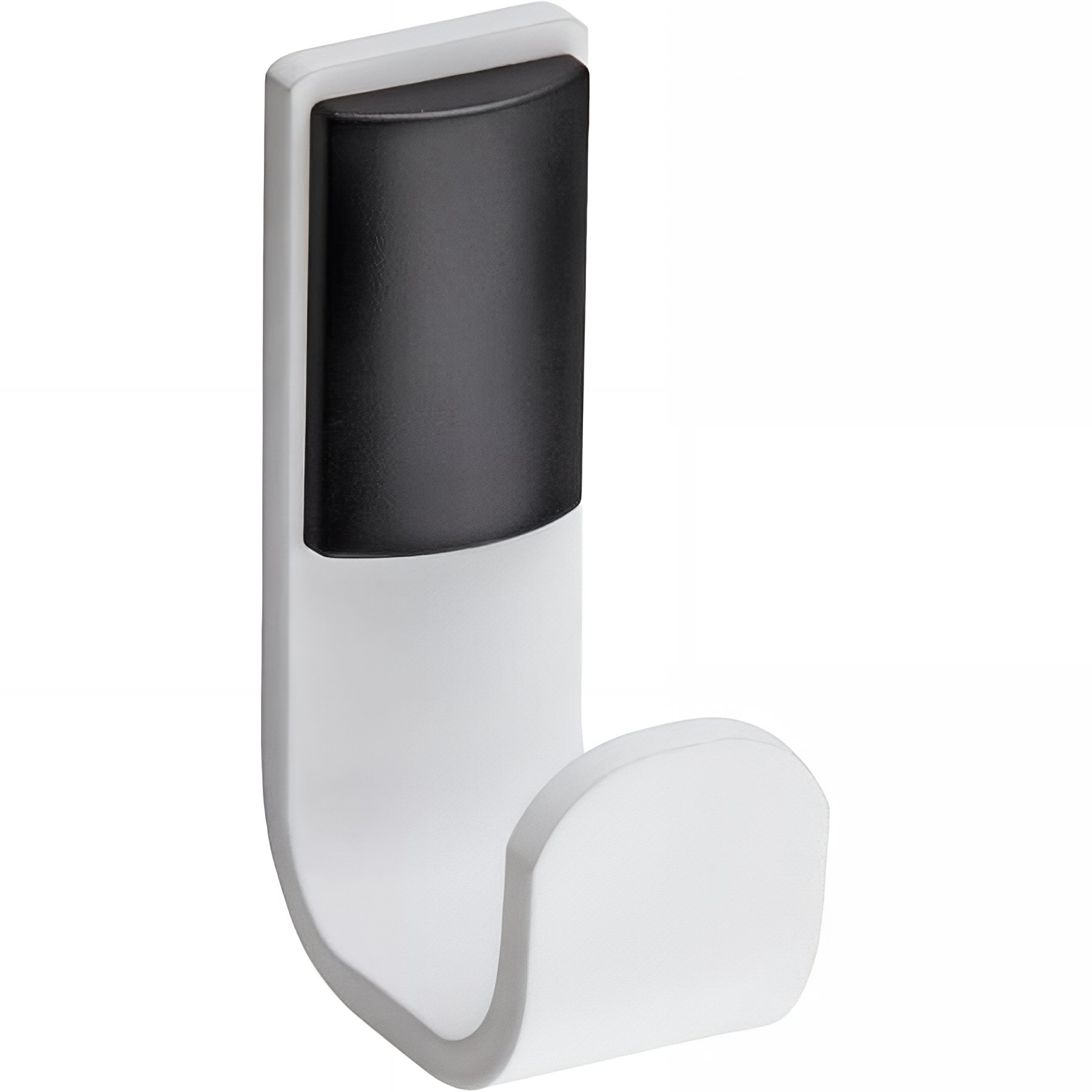 Porte-peignoir Gamme PRO PELLET 1 tête 39 x 70 mm alu plié blanc mat fixations invisibles