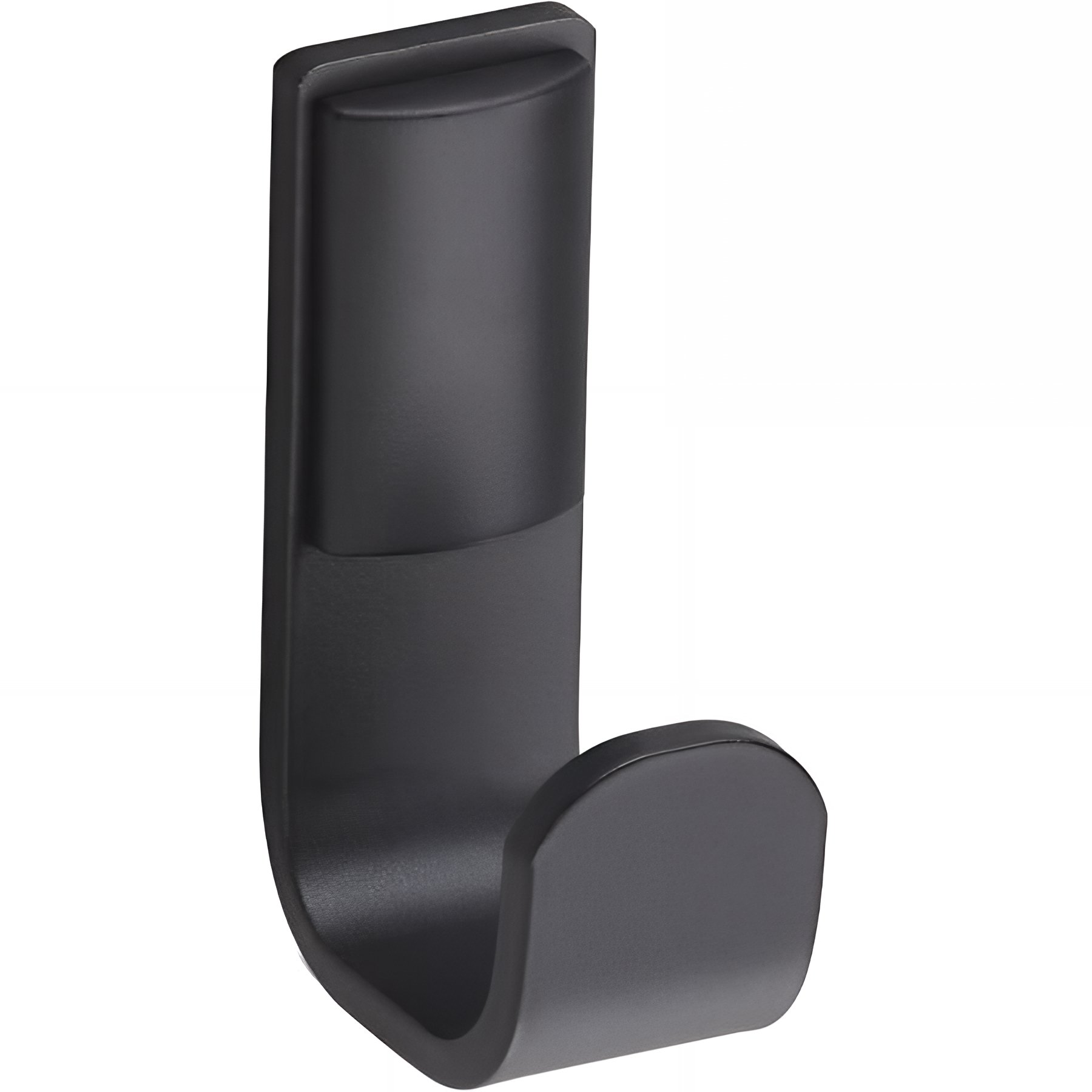 Porte-peignoir Gamme PRO PELLET 1 tête 39 x 70 mm alu Plié noir mat fixations invisibles