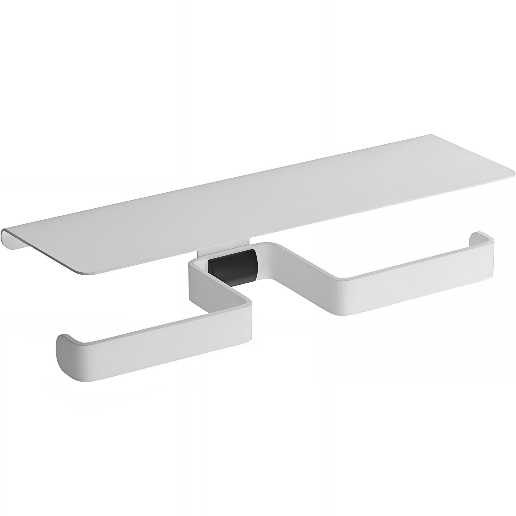 Distributeur papier WC Gamme PRO PELLET rouleau double 325 mm alu Plié thermolaqué blanc mat