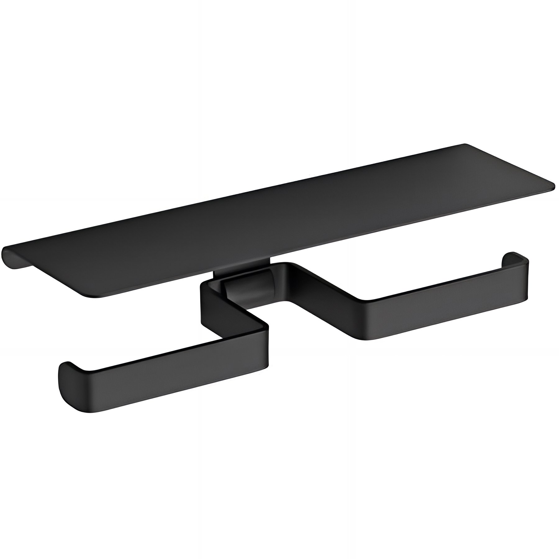 Distributeur papier WC Gamme PRO PELLET rouleau double 325 mm alu Plié thermolaqué noir mat