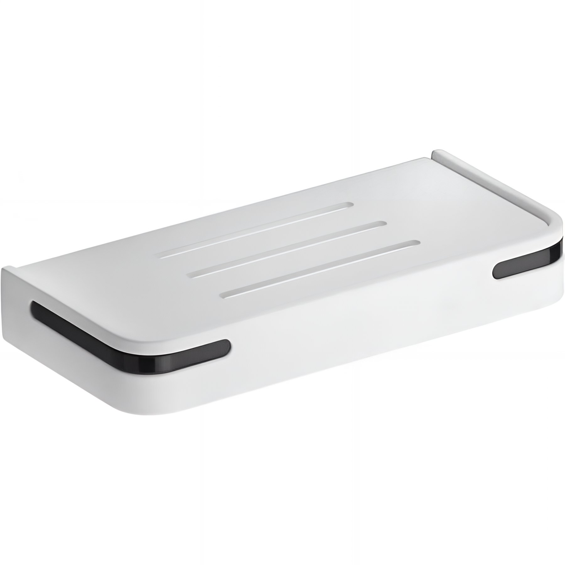 Porte-savon Gamme PRO PELLET 165 mm aluminium plié thermolaqué blanc mat