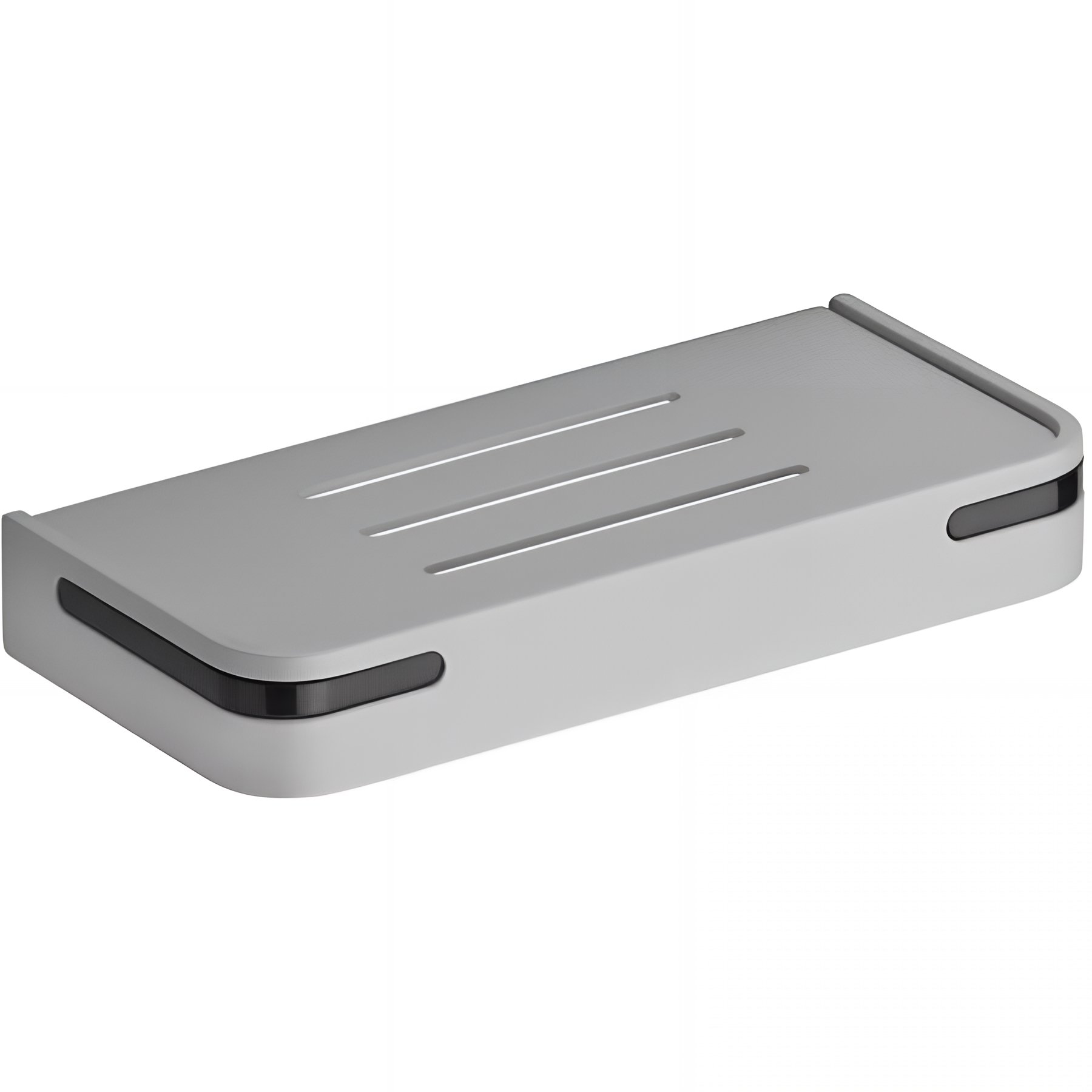 Porte-savon Gamme PRO PELLET 165 mm aluminium plié thermolaqué gris mat