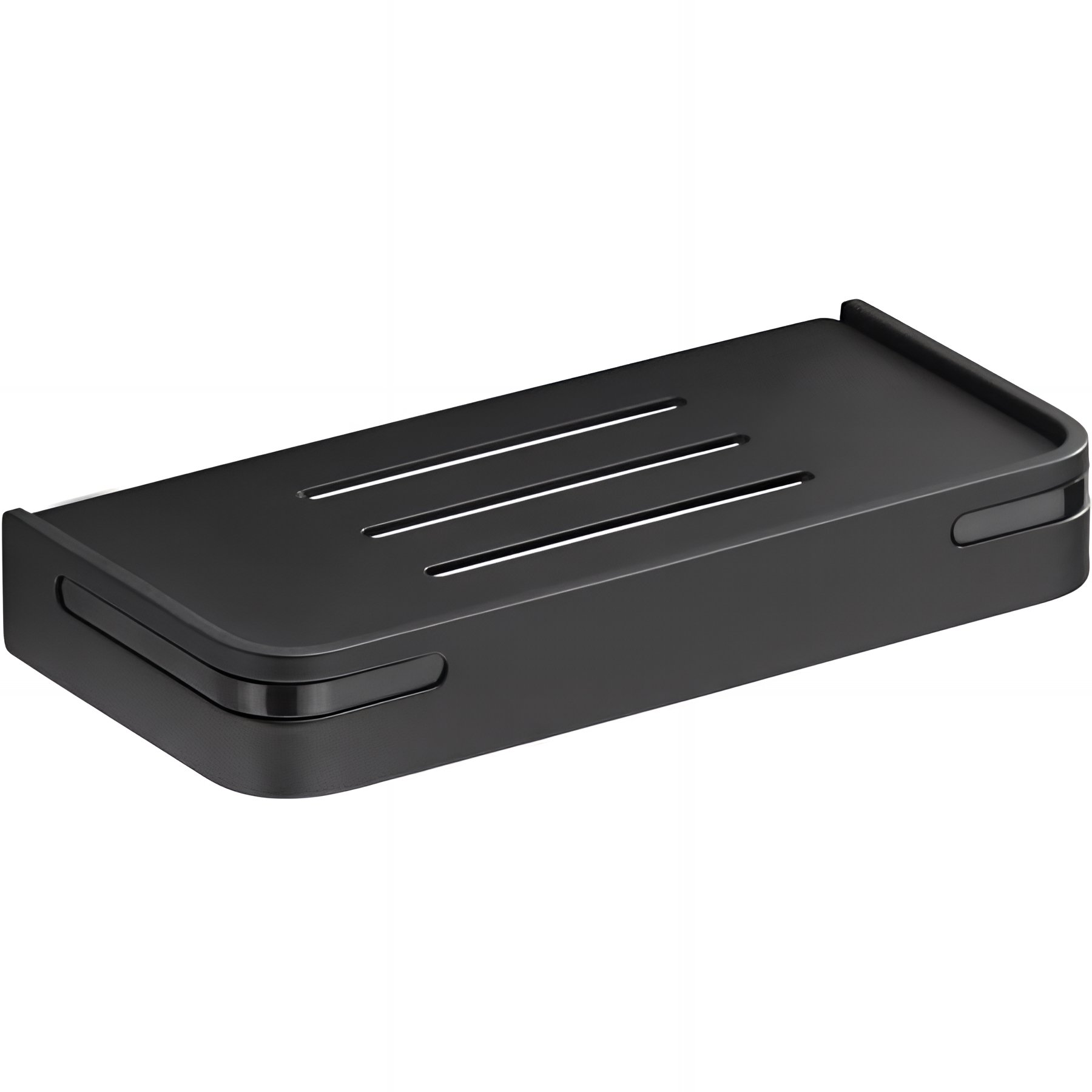 Porte-savon Gamme PRO PELLET 165 mm aluminium plié thermolaqué noir mat