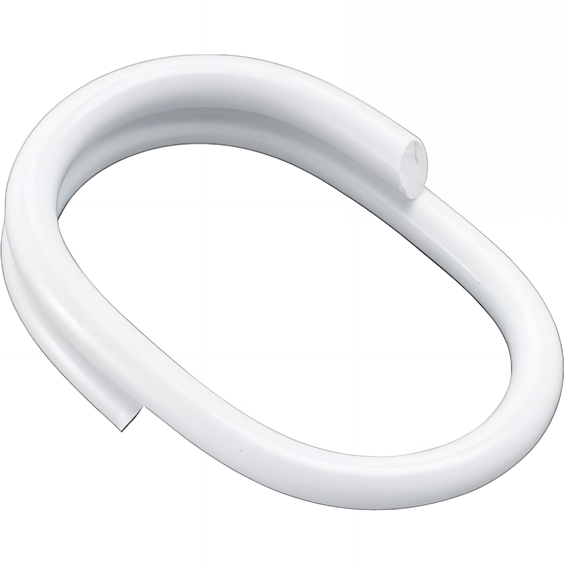 Anneaux Rideau de douche Gamme PRO PELLET livré par sachet de 12 plastique blanc renforcé