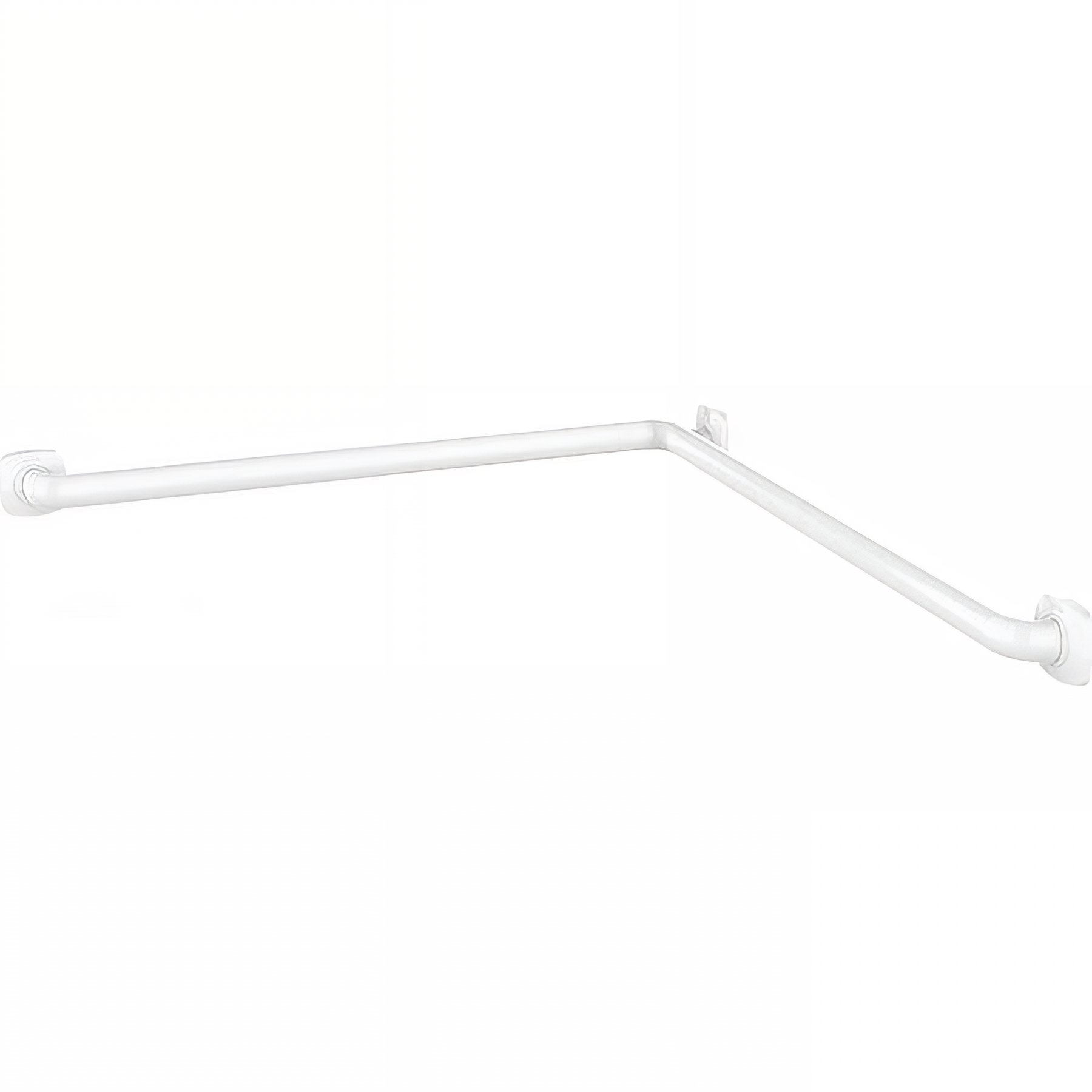Barre PMR d'appui normes handicapé Gamme PRO PELLET 90° angle 2 murs 838 x 838 mm ERGOLIFE Nylon blanc Ø 38 x 25 mm