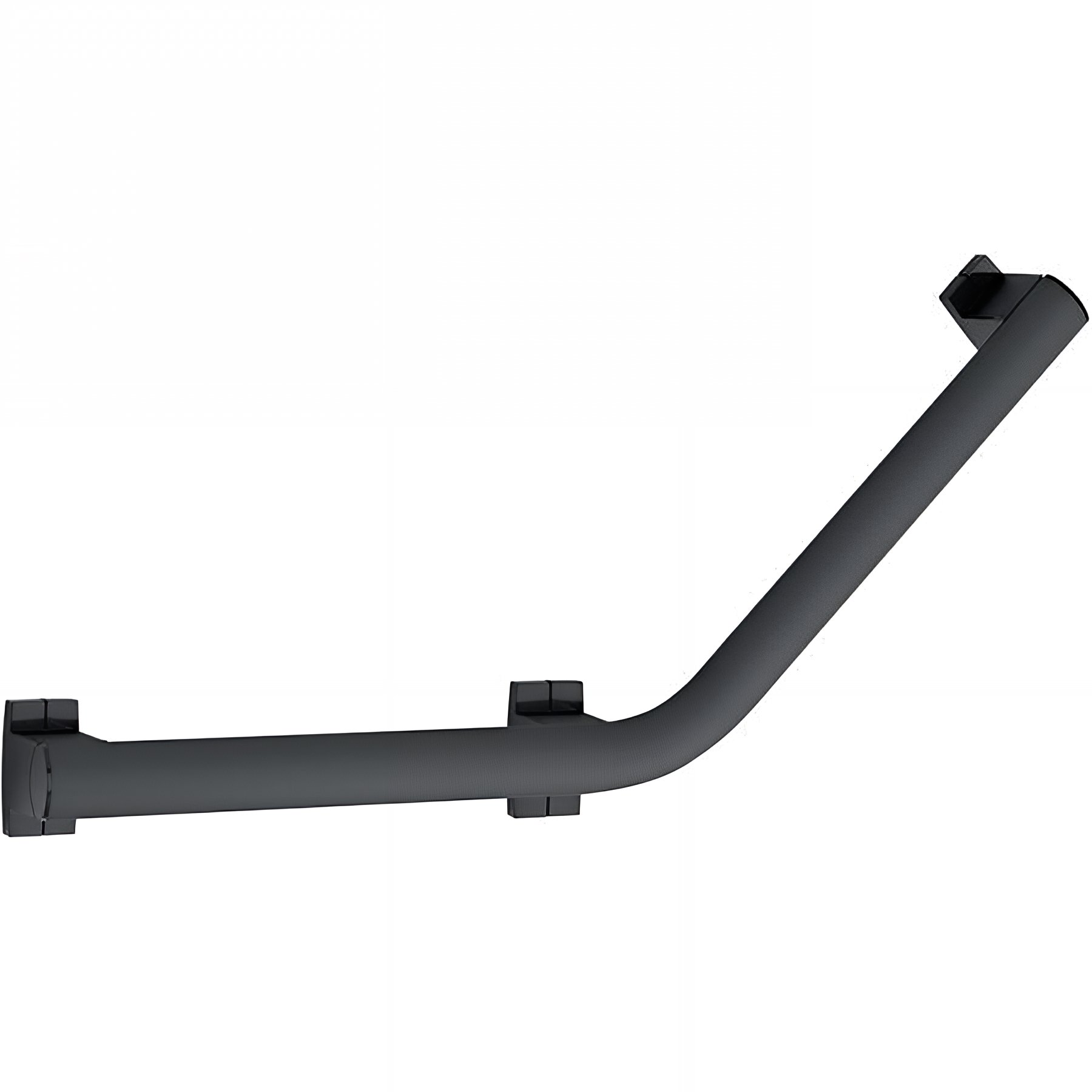 Barre PMR d'appui normes handicapé Gamme PRO PELLET 135° 3 points de fixation symétrique 400x400mm alu gris anthracite Ø 38x25 mm