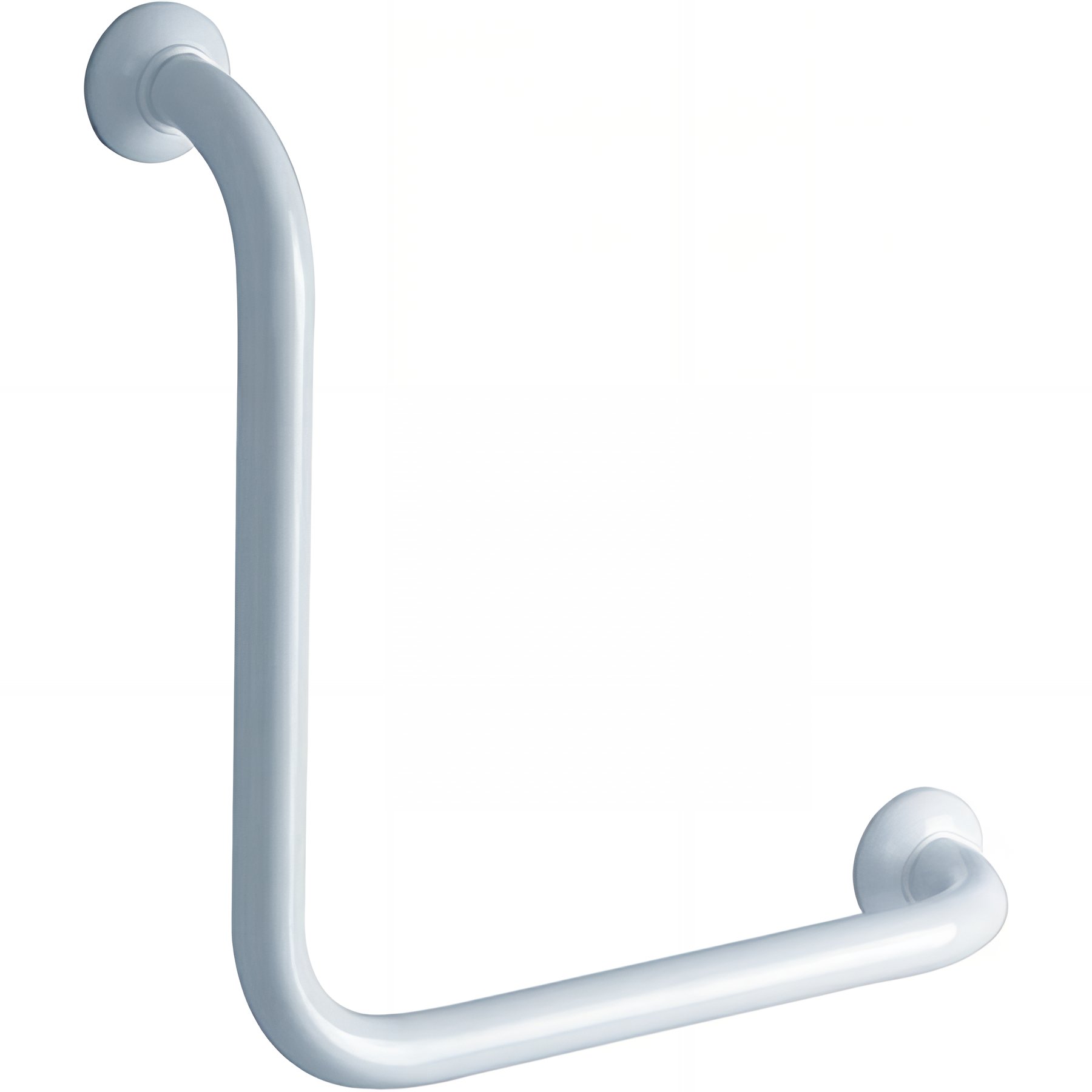 Barre PMR d'appui normes handicapé Gamme PRO PELLET 90° symétrique 400 x longueur 40cm tube alu époxy blanc Ø 30 mm