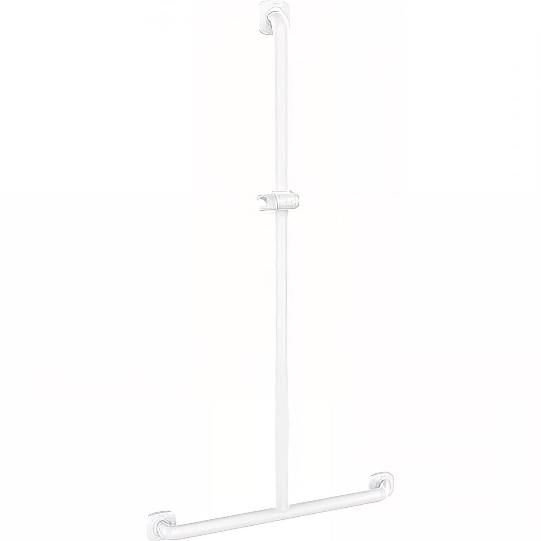 Barre PMR d'appui normes handicapé Gamme PRO PELLET 676 x 1276 mm ERGOLIFE Nylon blanc Ø 38 x 25 mm