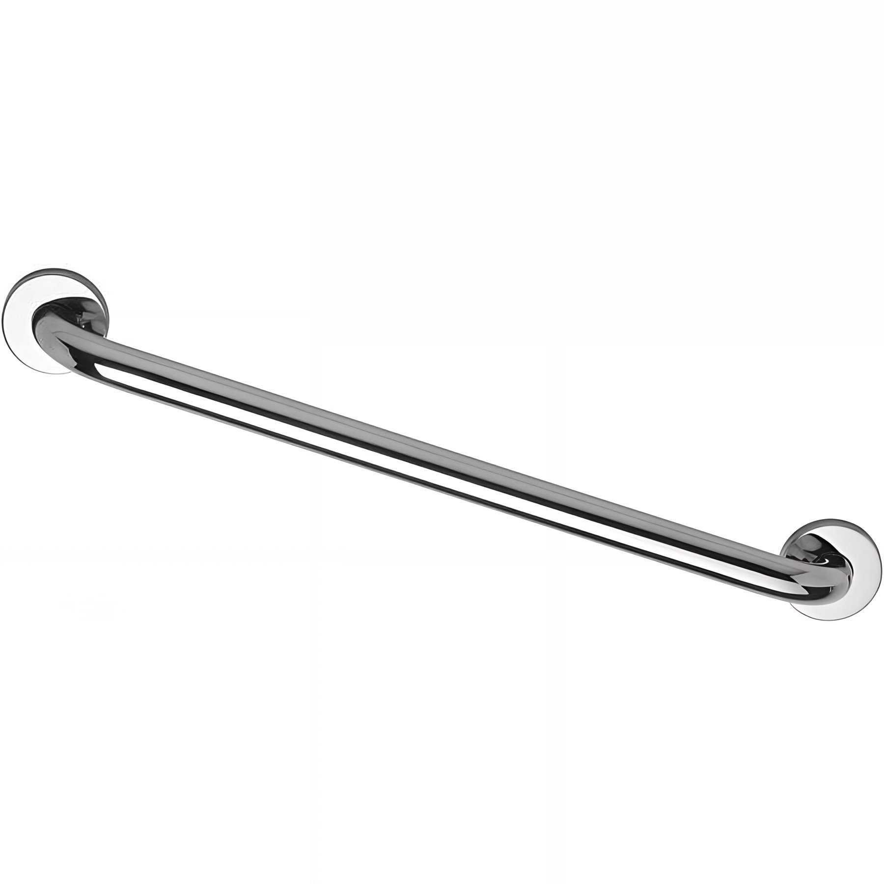 Barre PMR d'appui normes handicapé Gamme PRO PELLET droite longueur 60cm tube inox poli brillant Ø 32 mm embase Ø 77 mm