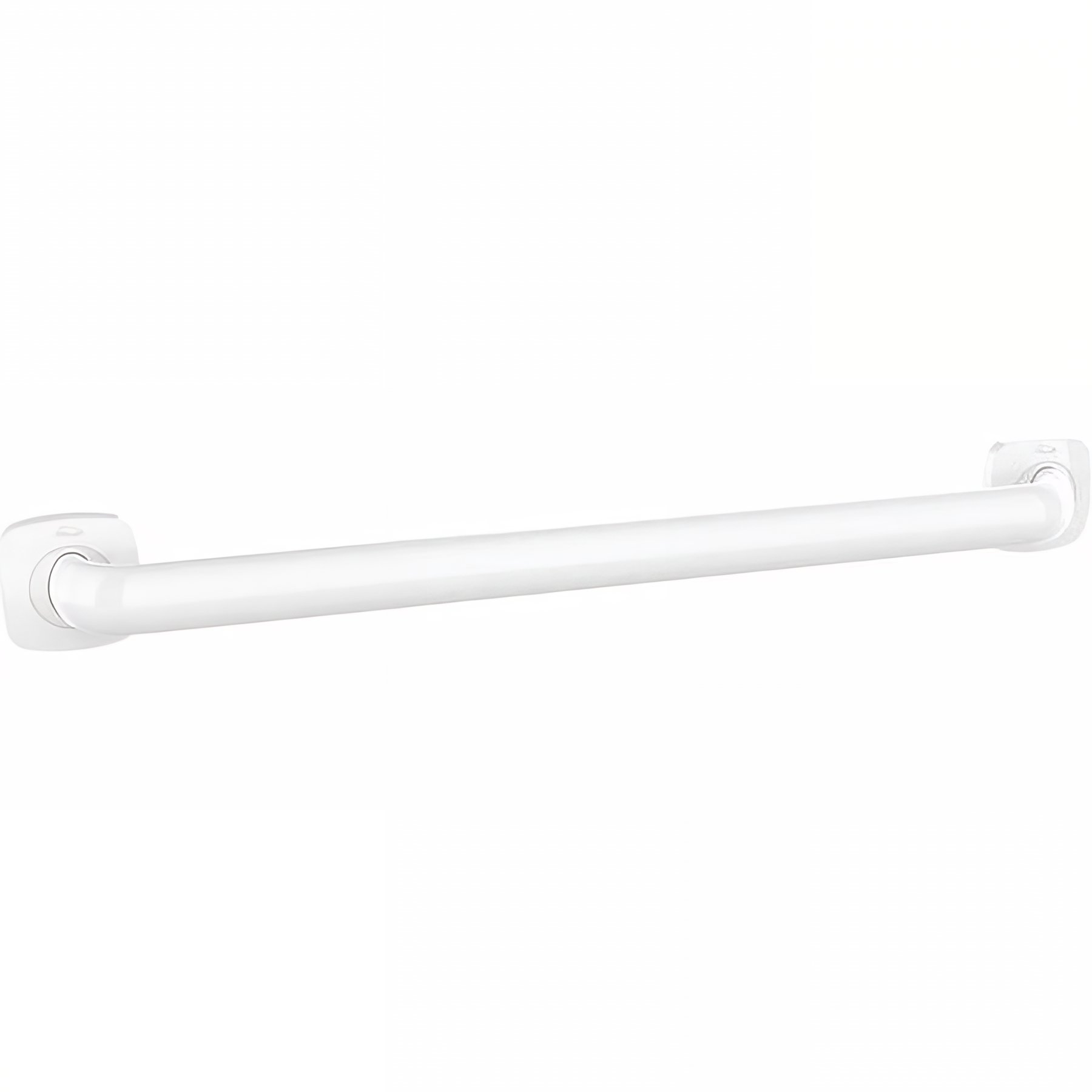 Barre PMR d'appui normes handicapé Gamme PRO PELLET longueur 60cm Ergolife nylon blanc profil acier Ø38x25 mm avec embase