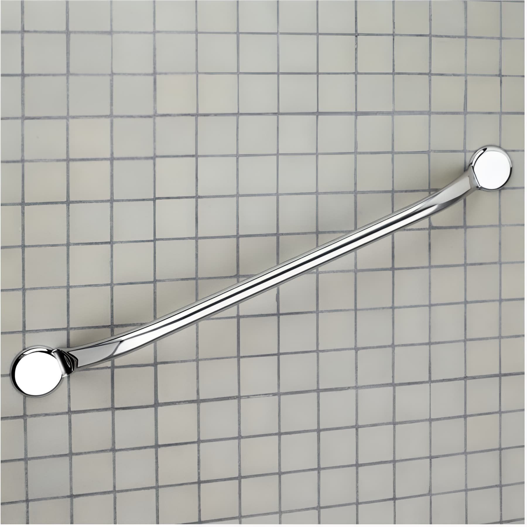 Barre PMR d'appui normes handicapé Gamme PRO PELLET droite 705mm tube inox poli brillant Ø 25mm fixations invisibles