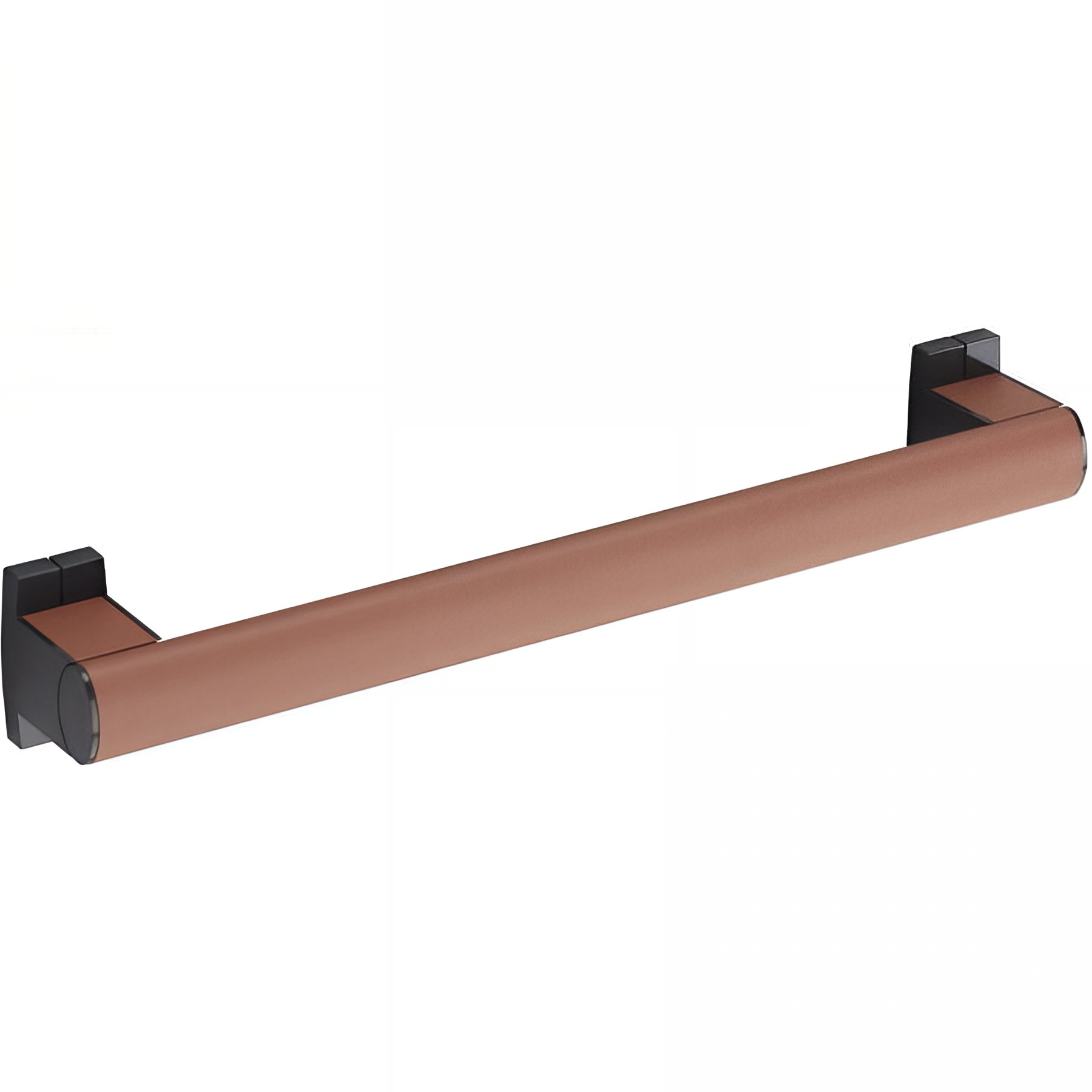 Barre PMR de relèvement droite normes handicapé Gamme PRO PELLET longueur 40cm tube aluminium Oxyde Ø38x25 mm cache-fixations anthracite