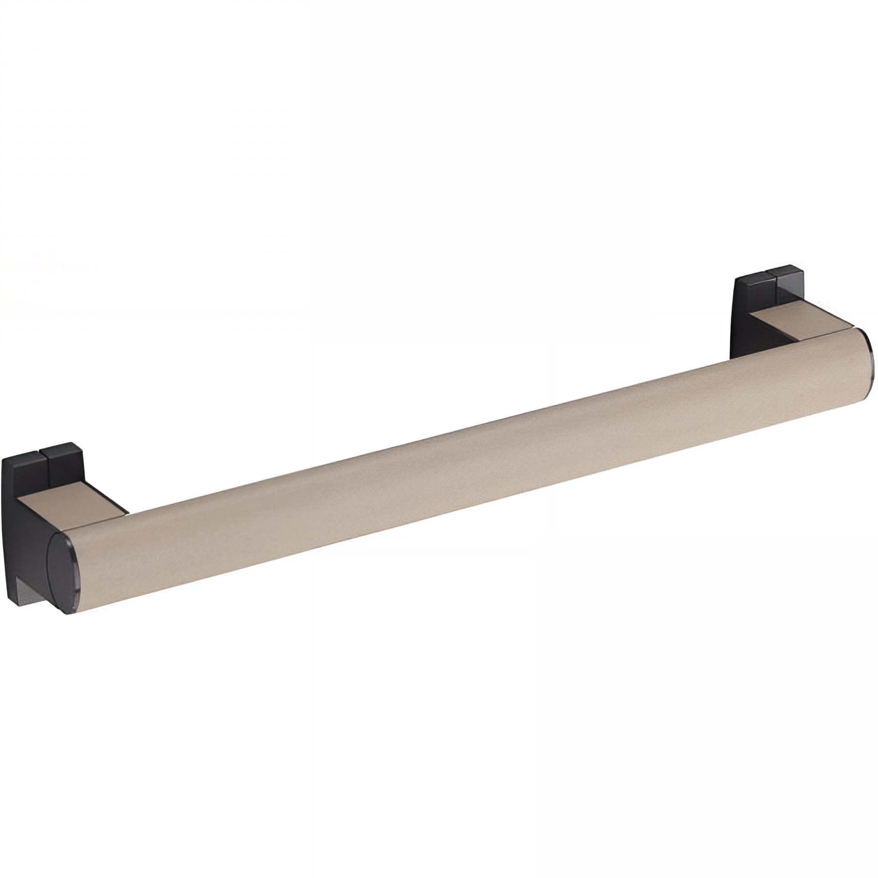 Barre PMR de relèvement droite normes handicapé Gamme PRO PELLET longueur 40cm tube aluminium Quartz Ø38x25 mm cache-fixations anthracite