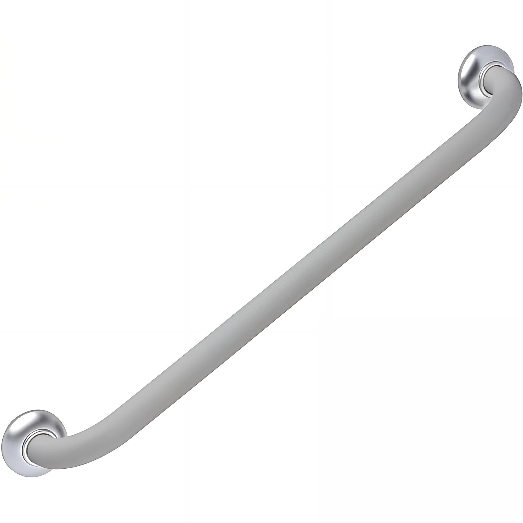 Barre PMR d'appui normes handicapé Gamme PRO PELLET droite longueur 60cm tube aluminium gris soft Ø 30 mm cache-fixations