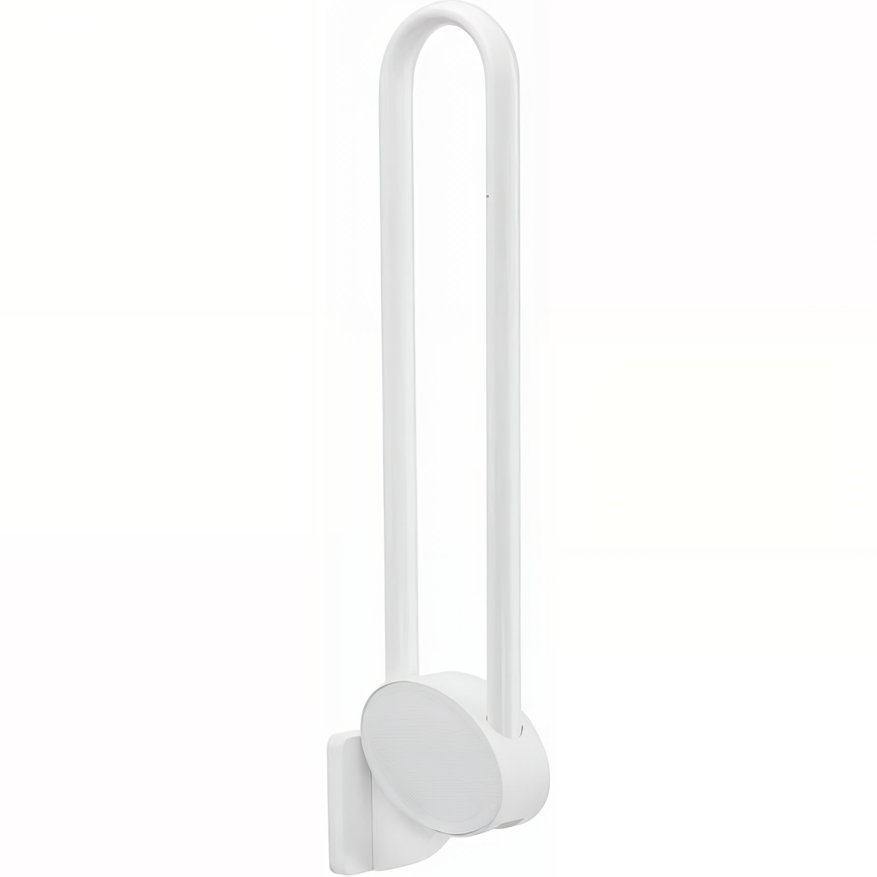 Barre PMR relevable normes handicapé Gamme PRO PELLET 770 mm tube aluminium blanc Ø 38 x 25 mm fixations invisibles