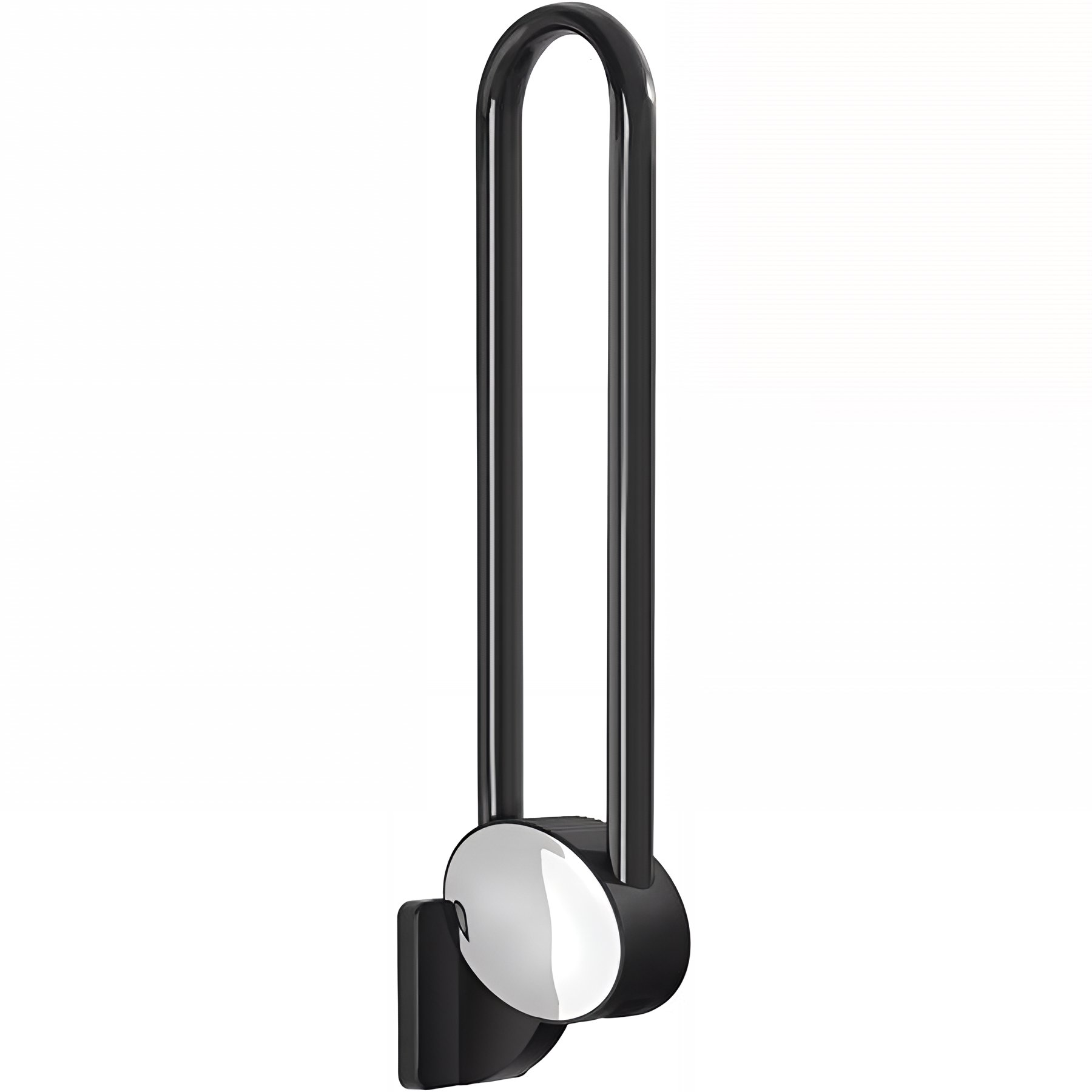 Barre PMR relevable normes handicapé Gamme PRO PELLET 770mm tube alu gris anthracite Ø 38x25mm fixations invisibles