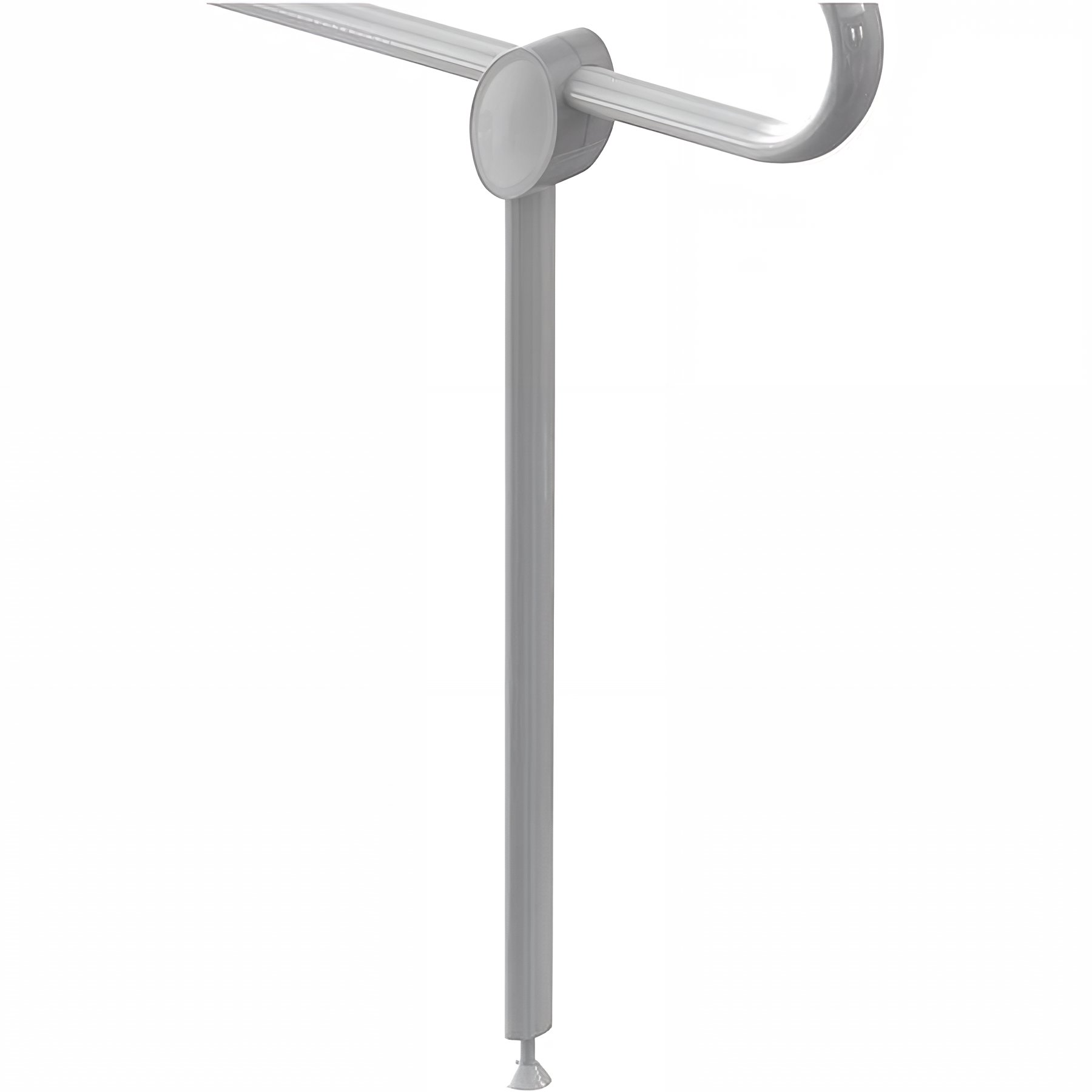 Béquille de soutien 620-670 mm pour barre relevable tube alu blanc Ø 38x25 mm