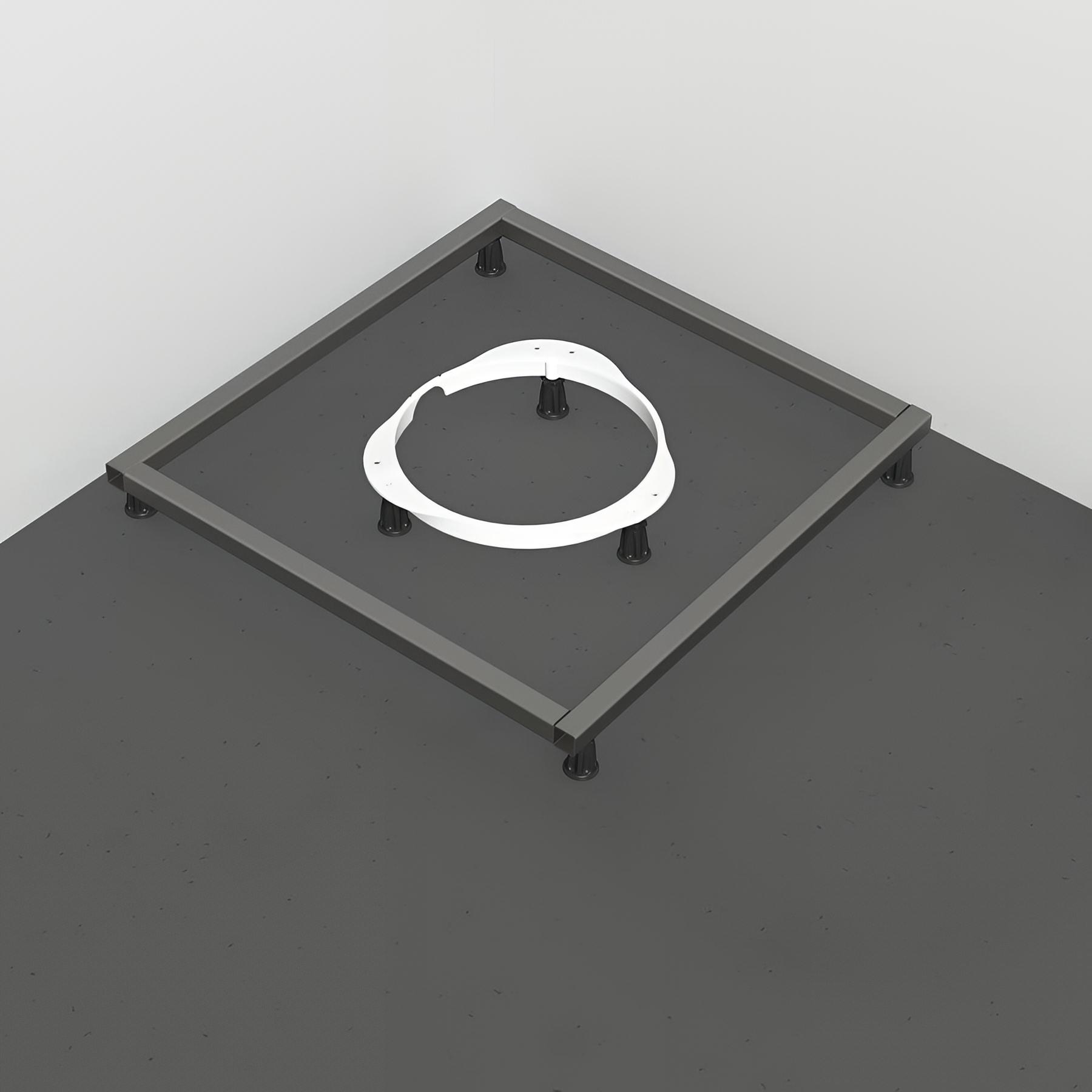 Chassis en acier avec pieds réglables pour receveur de douche KINEFIRST NEO 80x80 - hauteur réglable de 8 à 10,5cm fabriquée en France