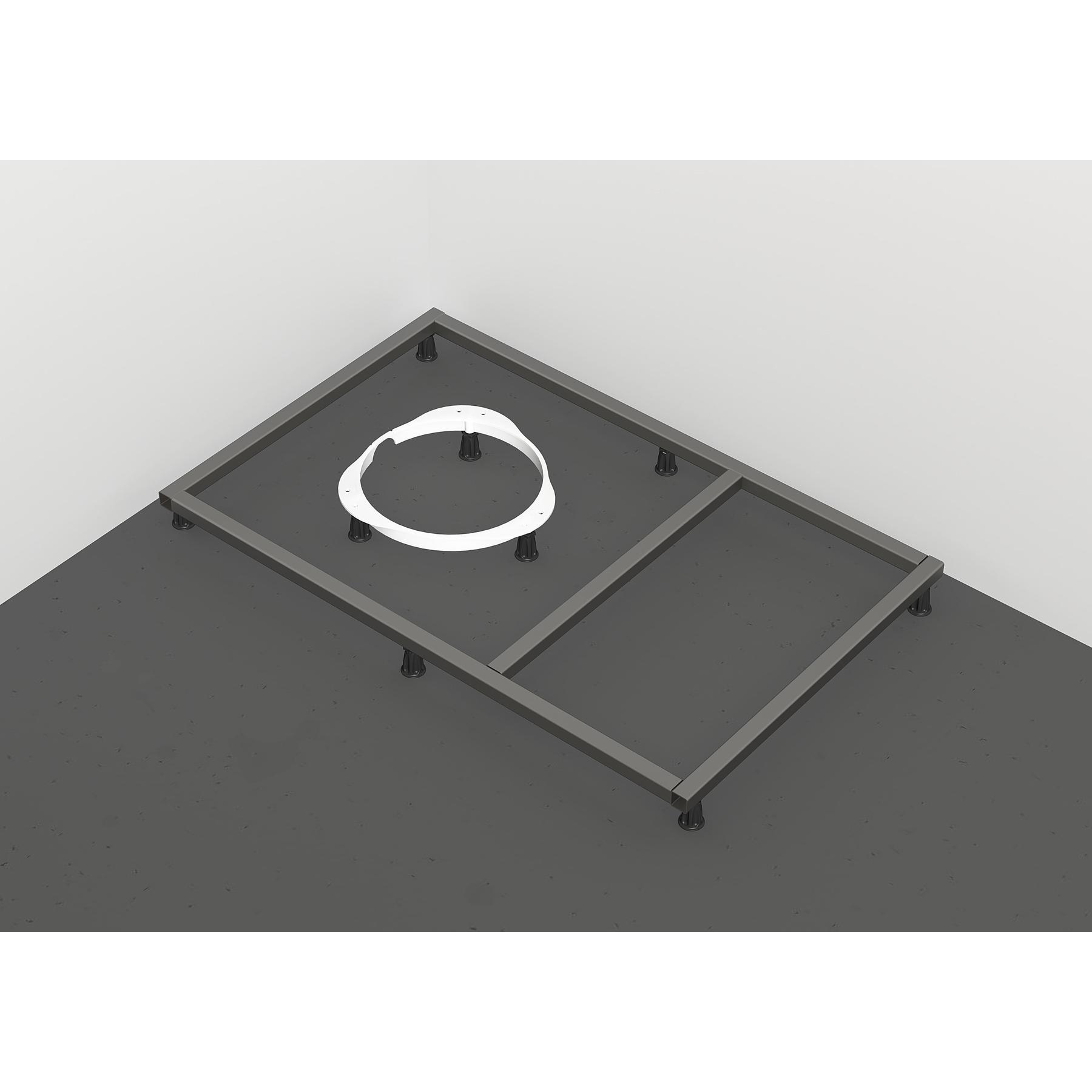 Chassis en acier avec pieds réglables pour receveur de douche KINEFIRST NEO 100x80 - hauteur réglable de 8 à 10,5cm fabriquée en France