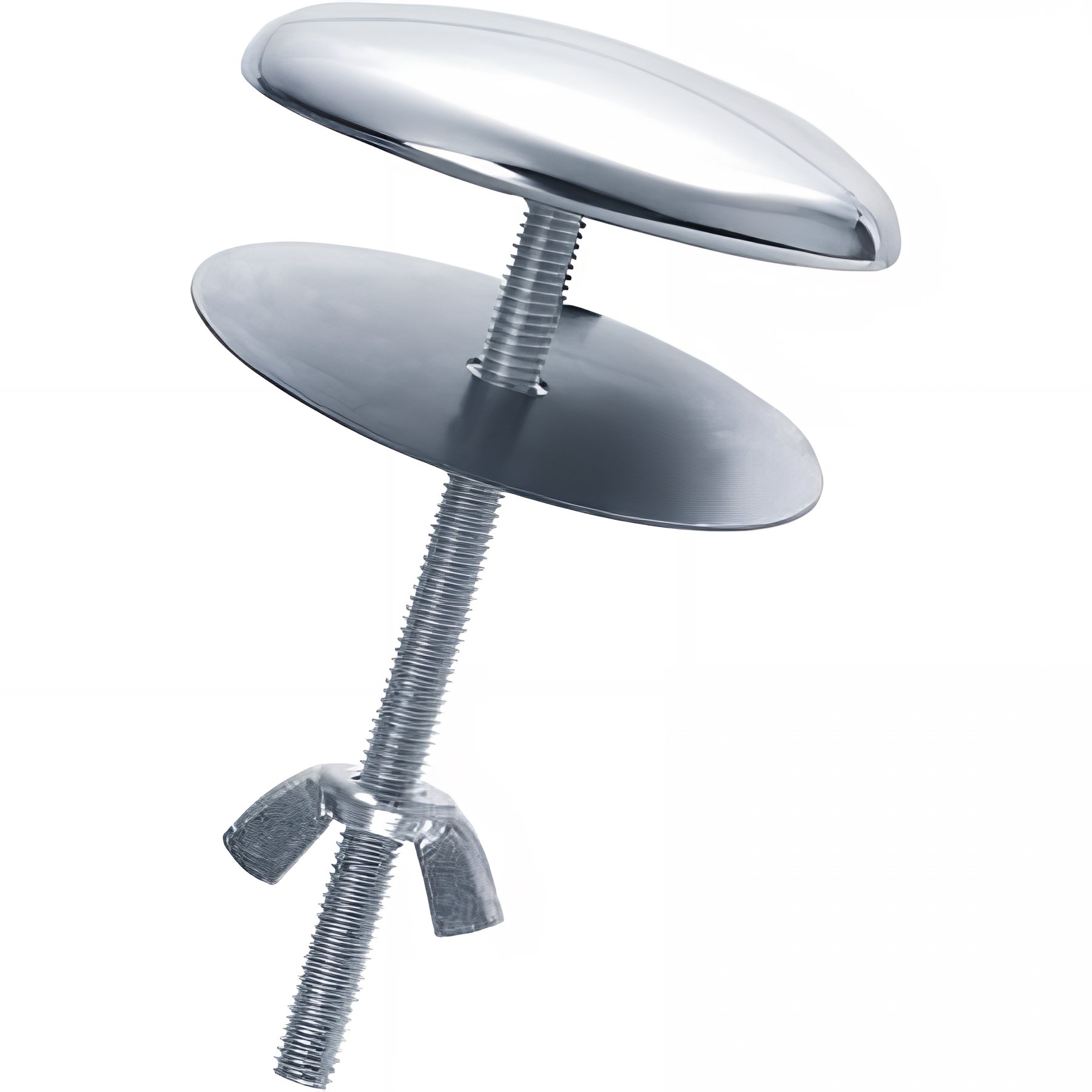 Cache-trou Gamme PRO PELLET pour lavabo Ø 50 mm épaisseur 10 mm zamak chromé avec joint d'étanchéité