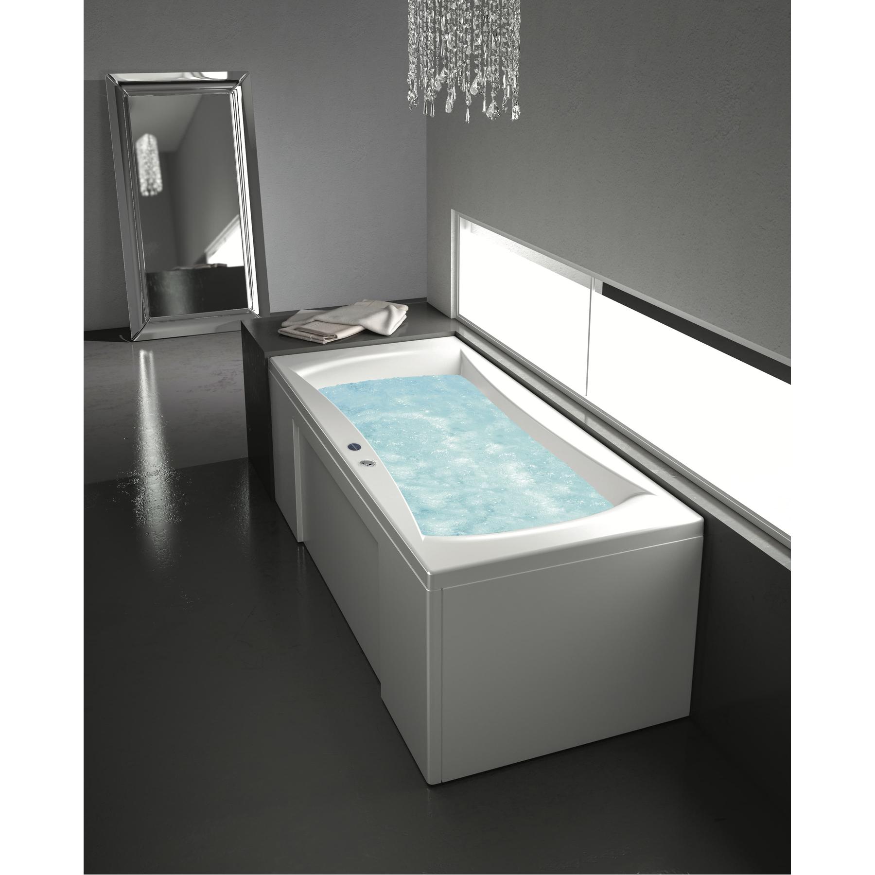 Façade de tablier en acrylique BIOCRYL 200 blanc compatible avec toutes les baignoires balnéos KINEDO système STAR MIXTE DIGIT