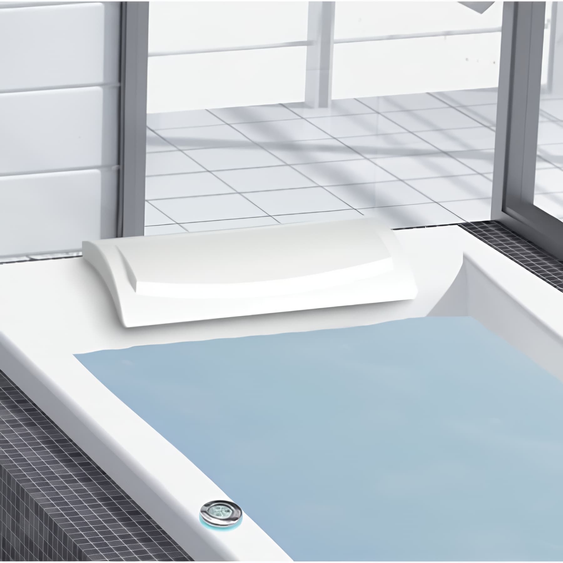 Coussin de tête MAUPITI Blanc pour baignoire KINEDO CONCERTO