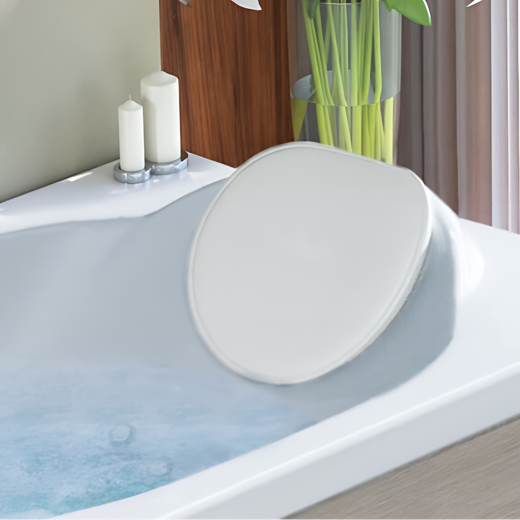 Coussin de tête MOOREA Blanc pour baignoire KINEDO ROMANZA