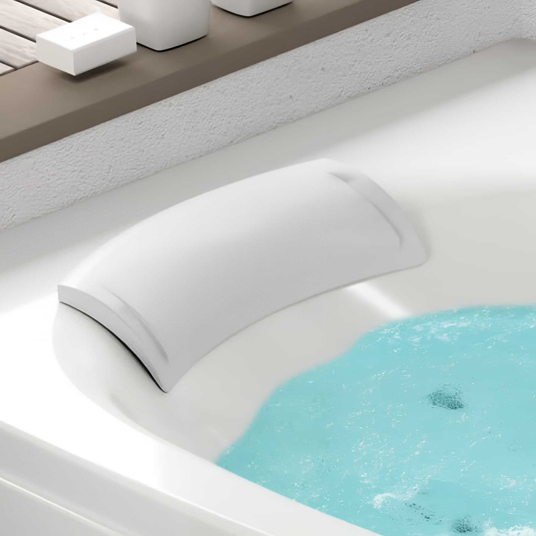 Coussin de tête TAHAA Blanc pour baignoire KINEDO OVVIO et MILONGA