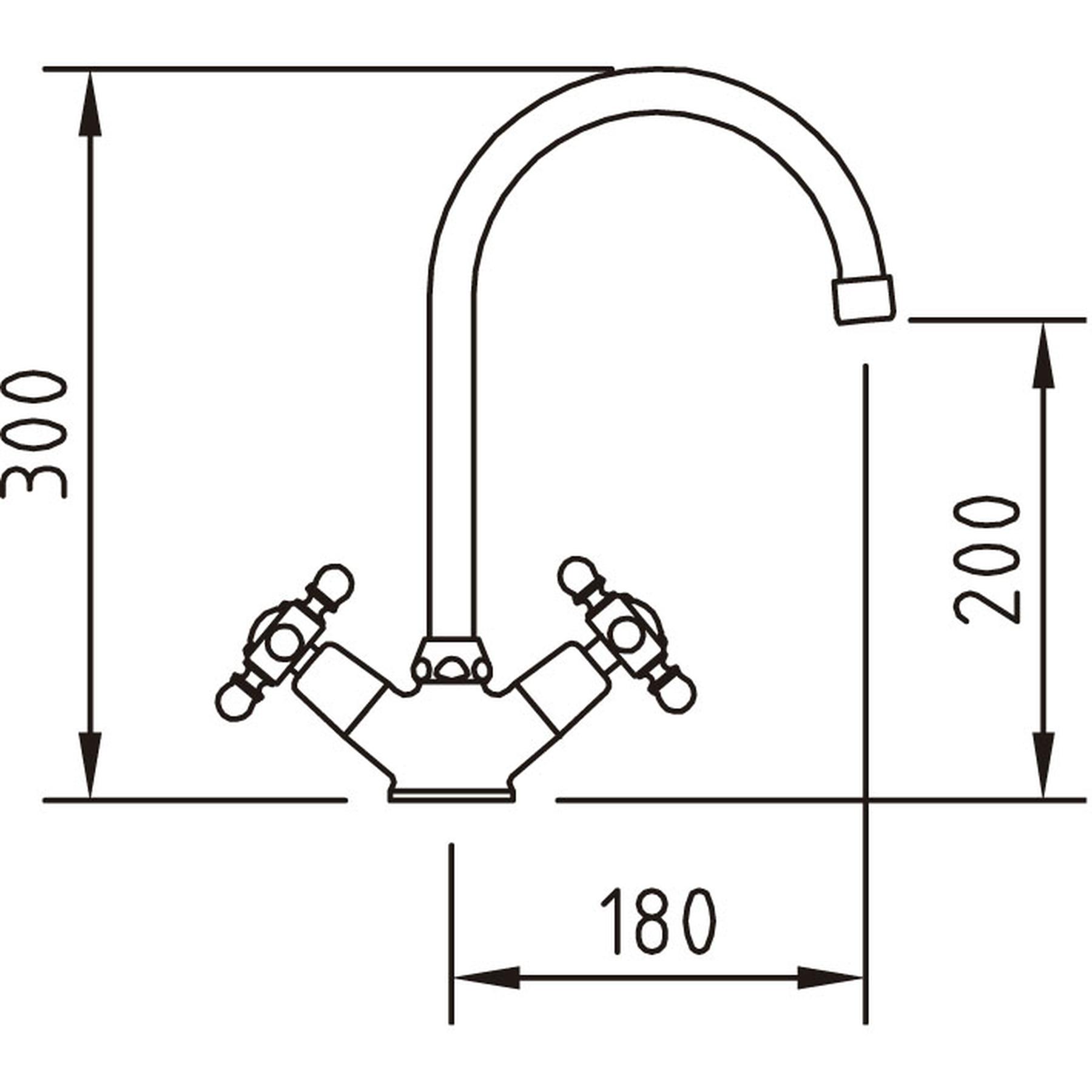 Mélangeur évier CLEVER Gamme PRO bec tube modèle WITH2 ANTIGONA