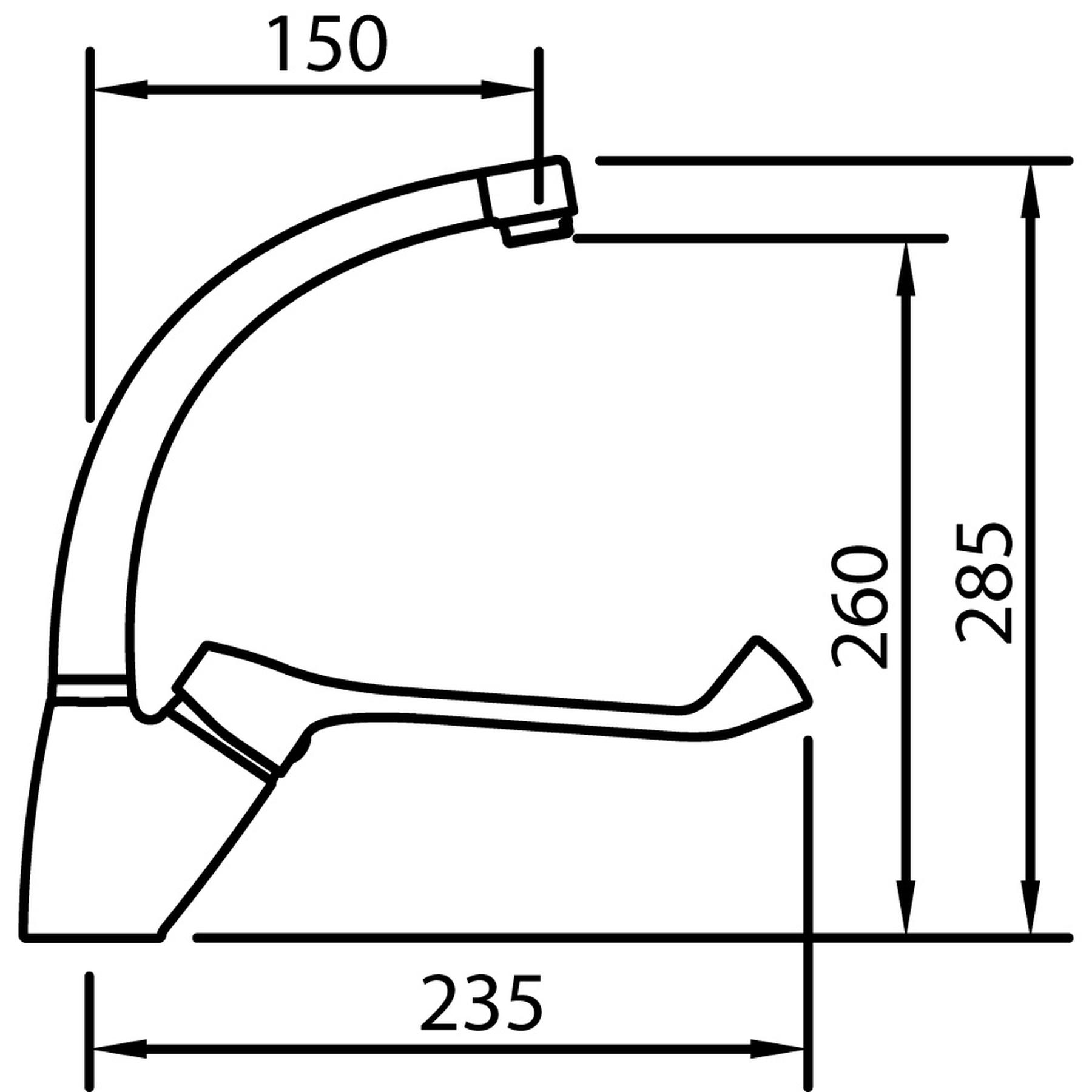 Mitigeur évier CLEVER Gamme PRO normes handicapé (PMR) bec tube modèle S12 URBAN