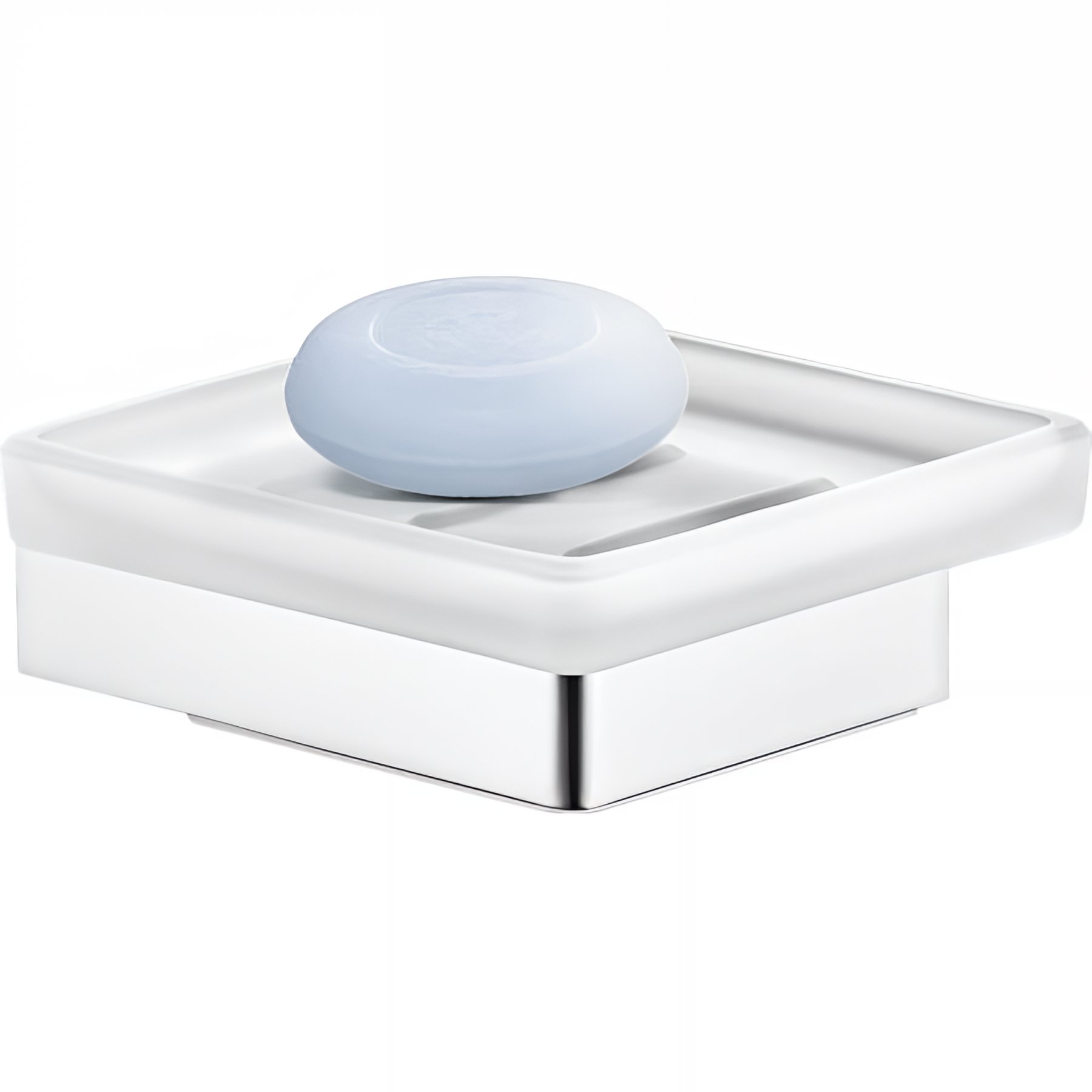 Porte-savon Gamme PRO PELLET mural CUBIC L99 x P107 x H35 mm en laiton chromé